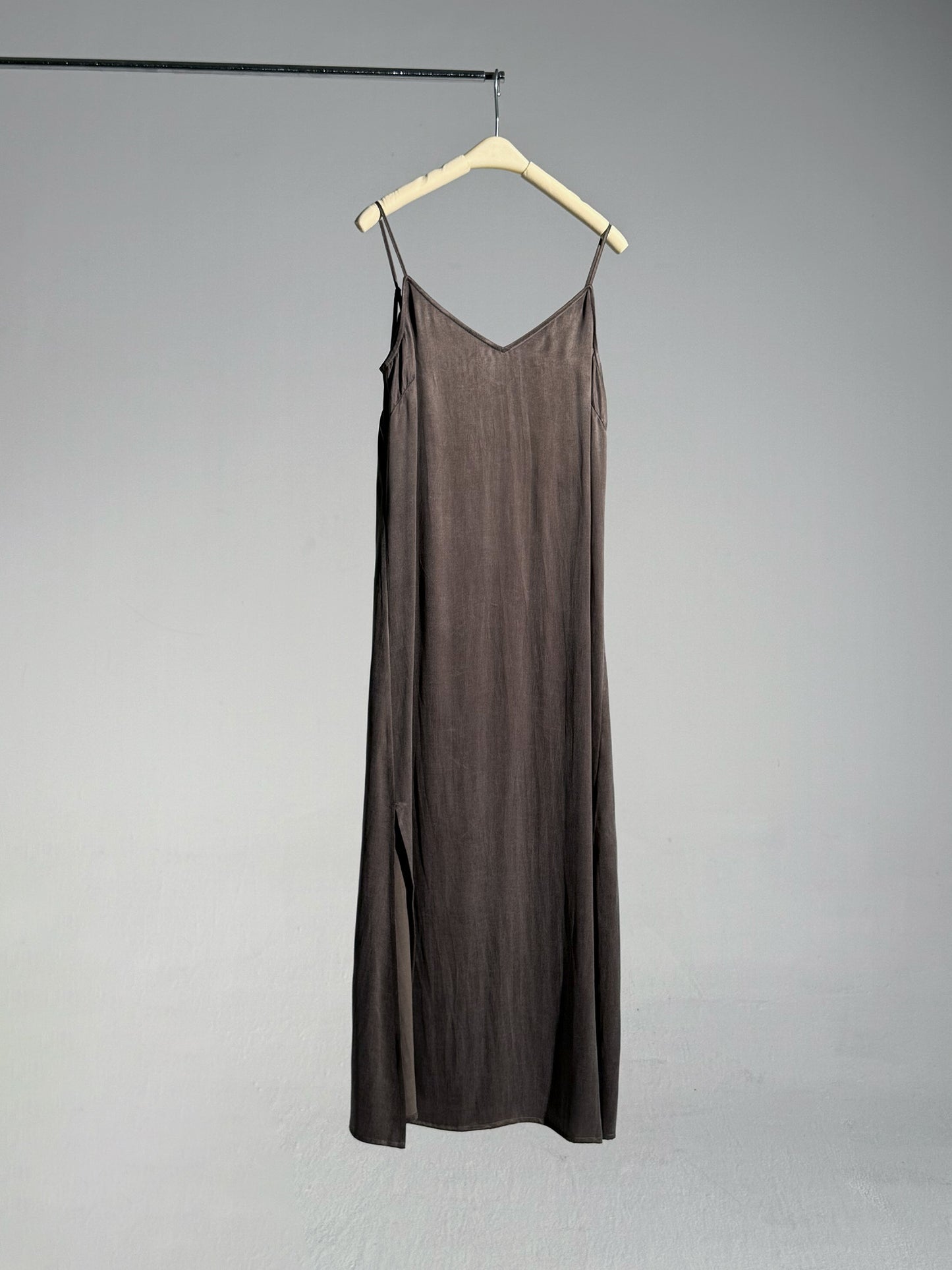Cupro Slit Dress