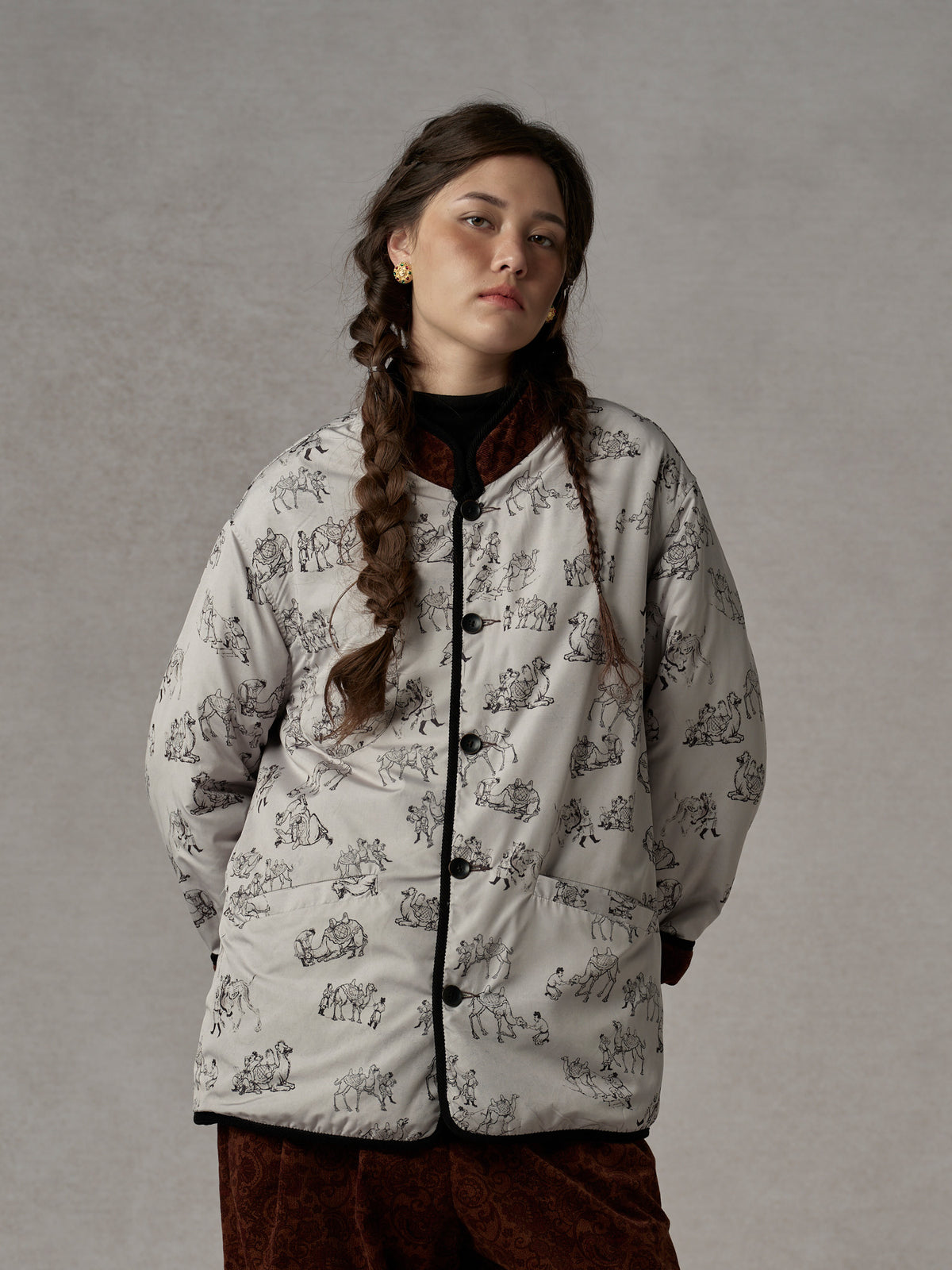 Reversible Printed Quilted Jacket 