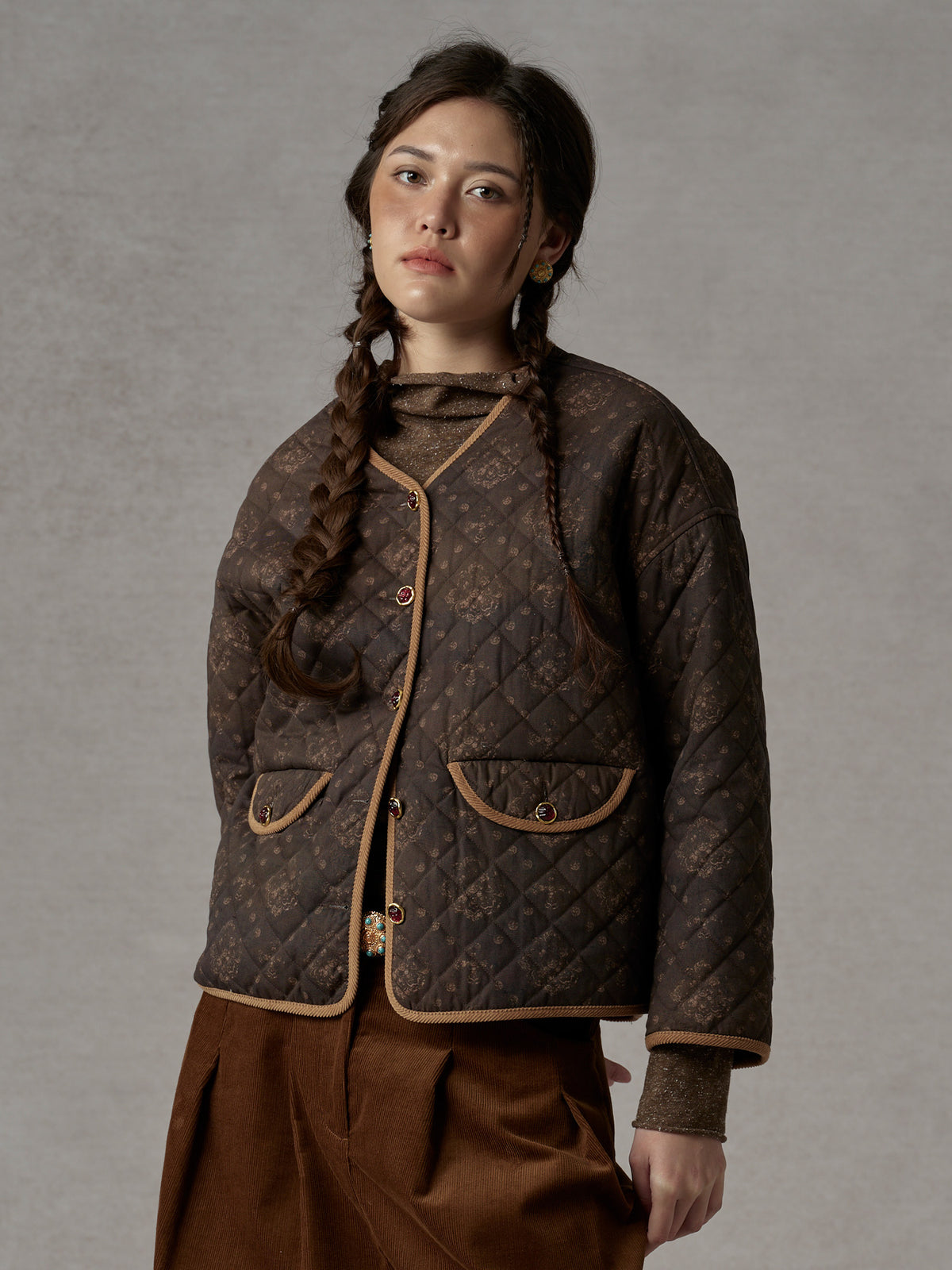 Reversible Printed Quilted Jacket 