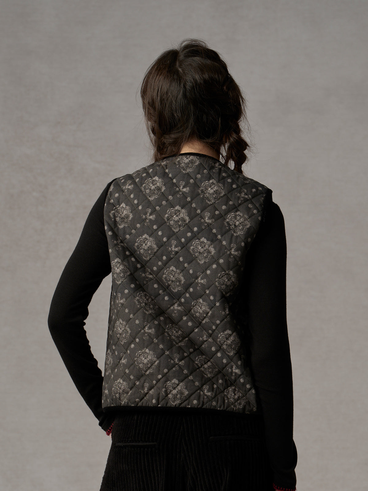 Reversible Printed Quilted Vest