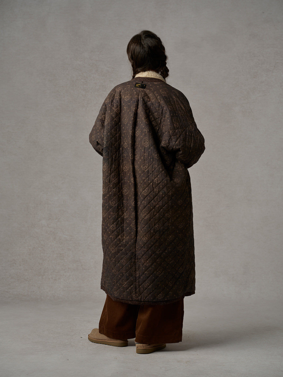 Reversible Wool Quilted Long Coat