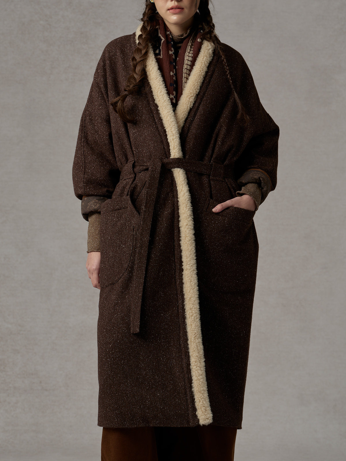 Reversible Wool Quilted Long Coat