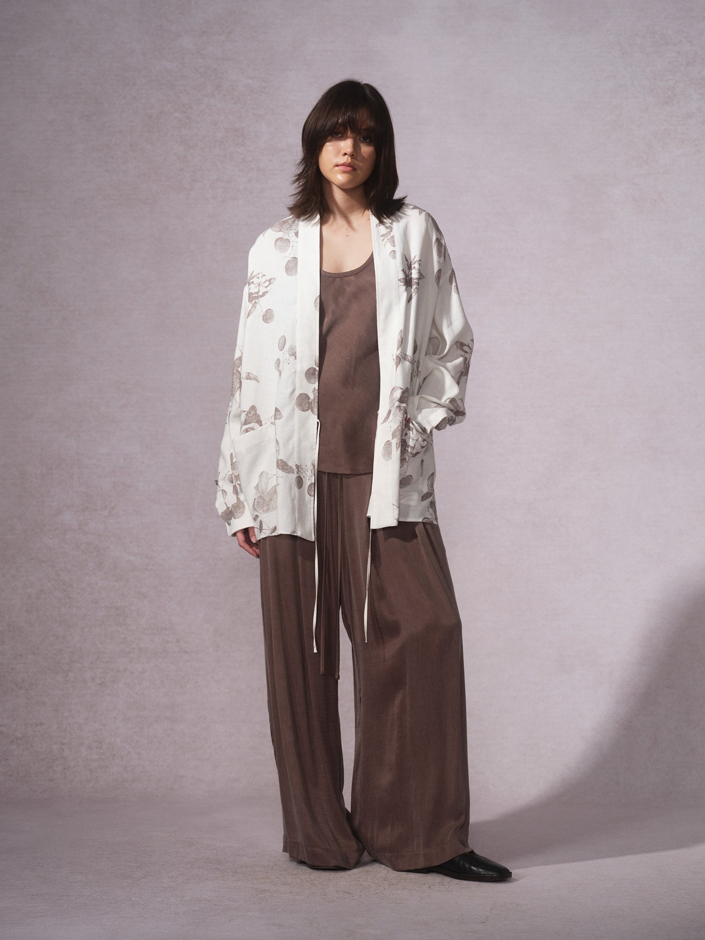 Linen Cotton Printed Kimono