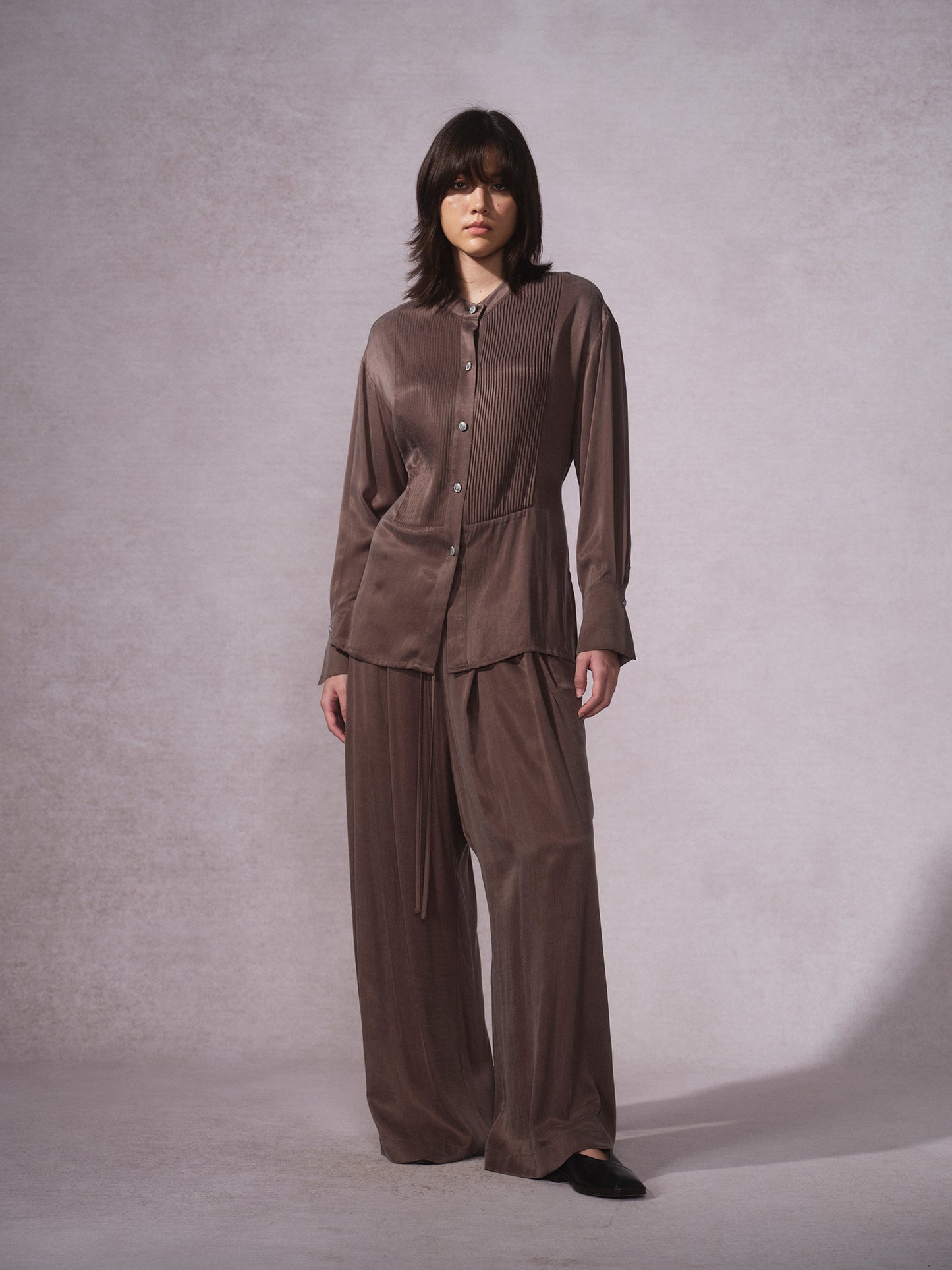 Cupro Long-Sleeve Shirt