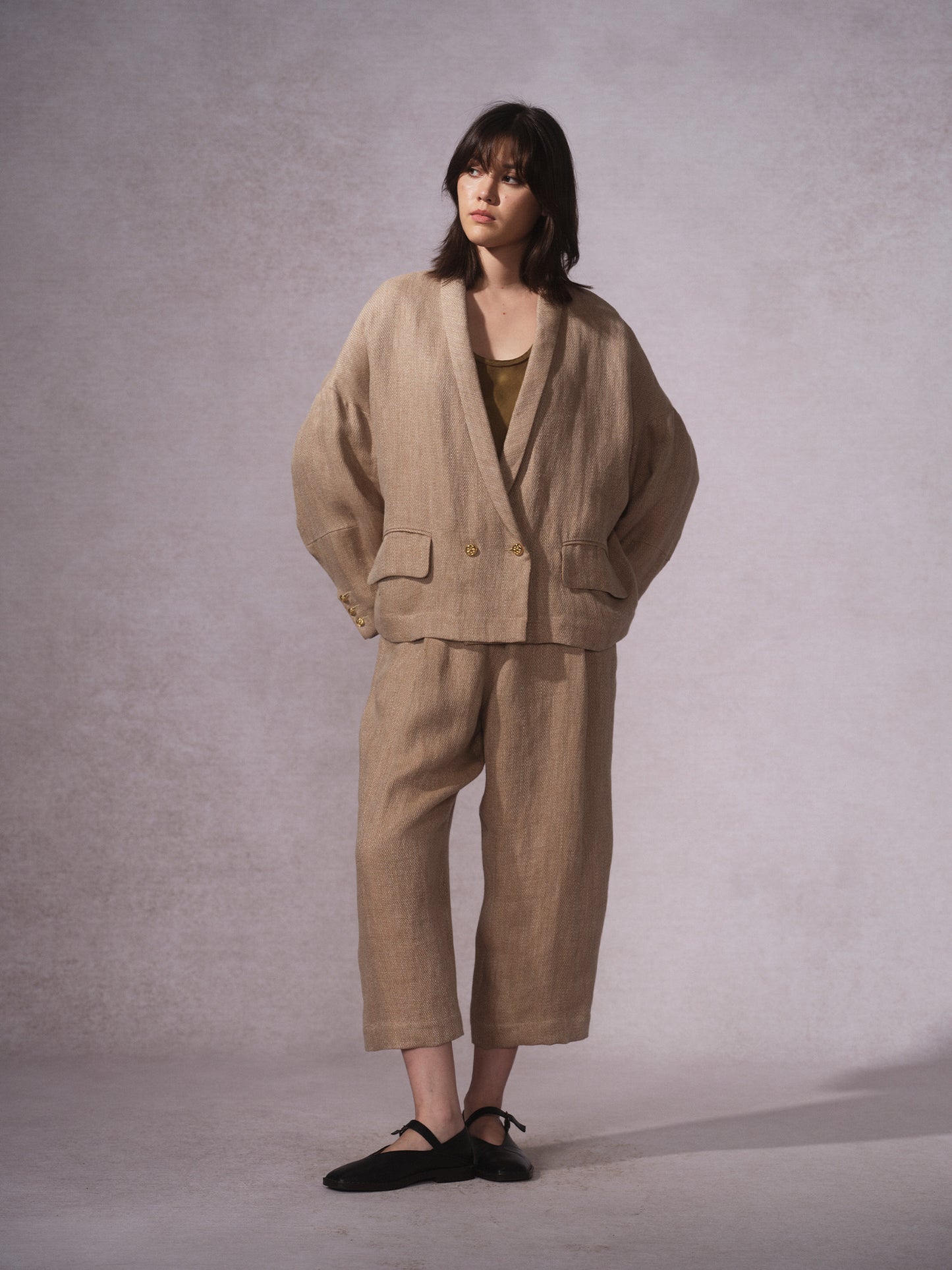 26SS 沉香黄麻西装1