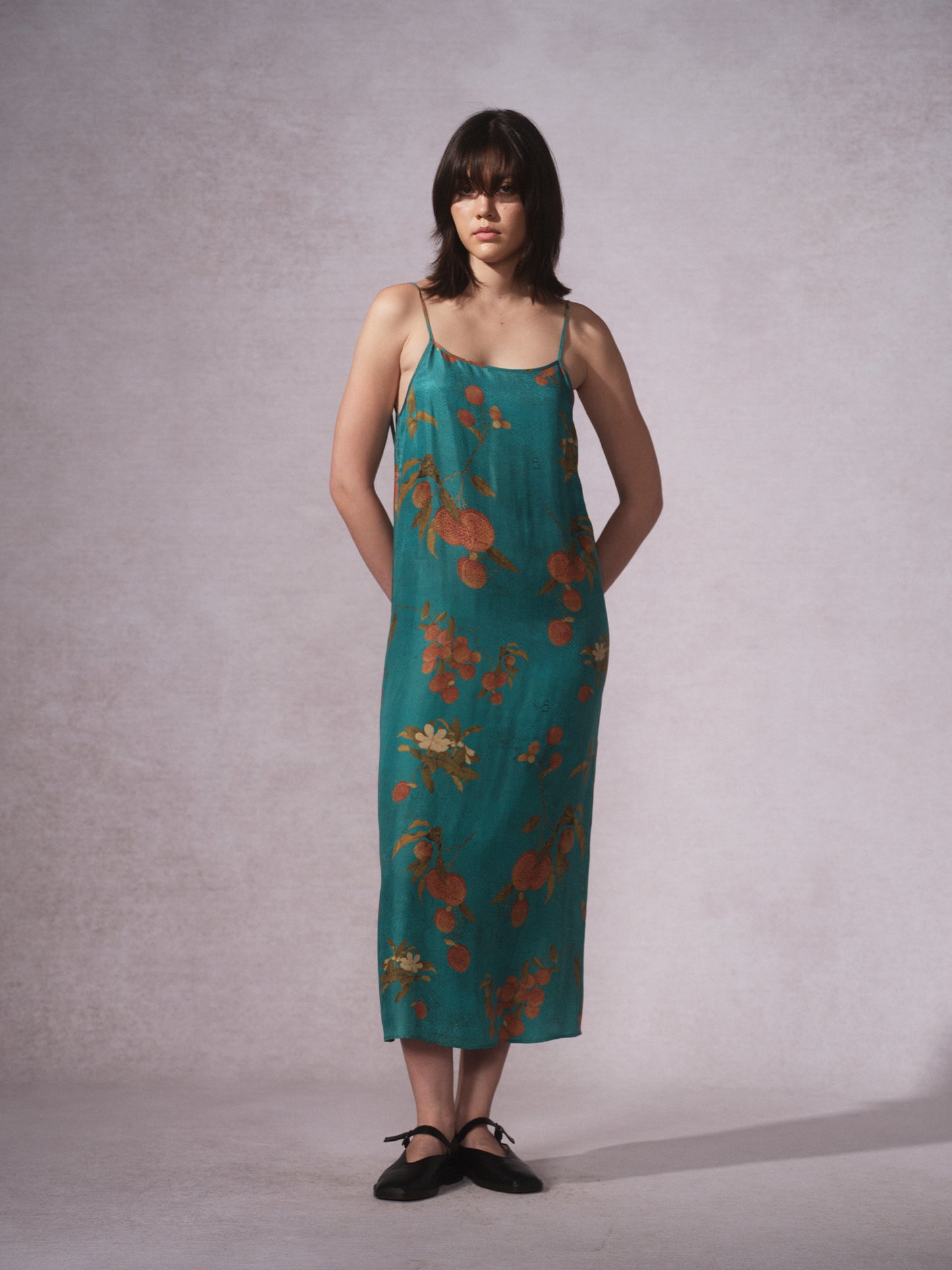 26SS 青荔枝印花铜氨连衣裙1