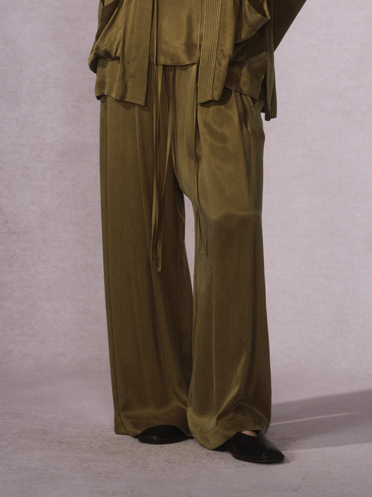 26SS 橄榄绿铜氨棉长裤0