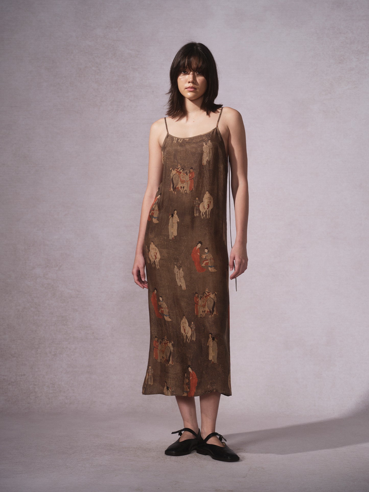 26SS 古铜人印花铜氨连衣裙2