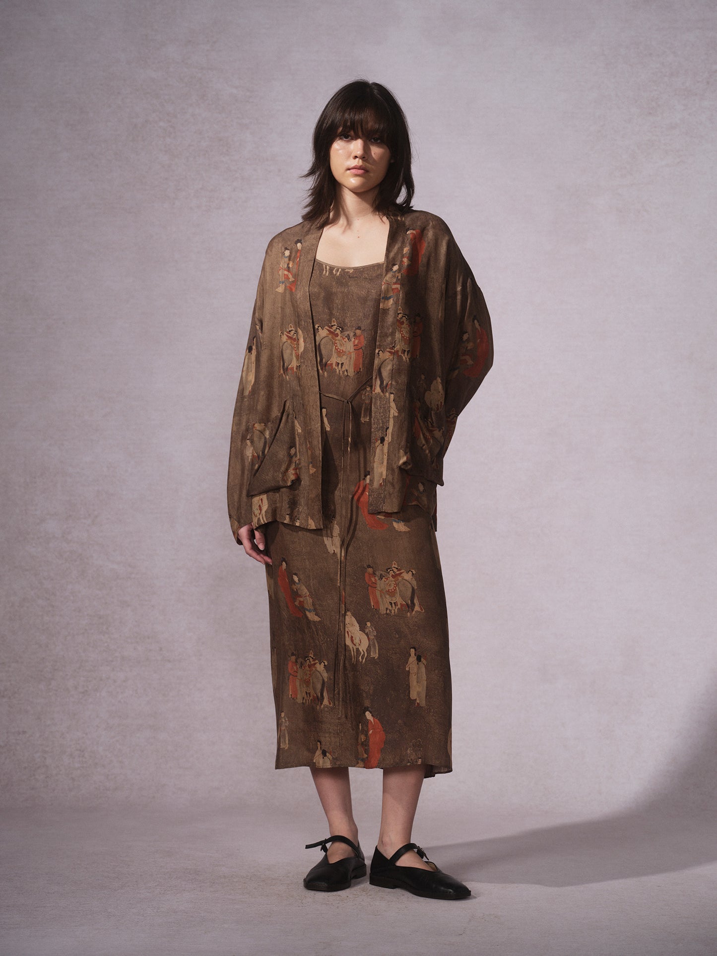 26SS 古铜人印花铜氨道袍1