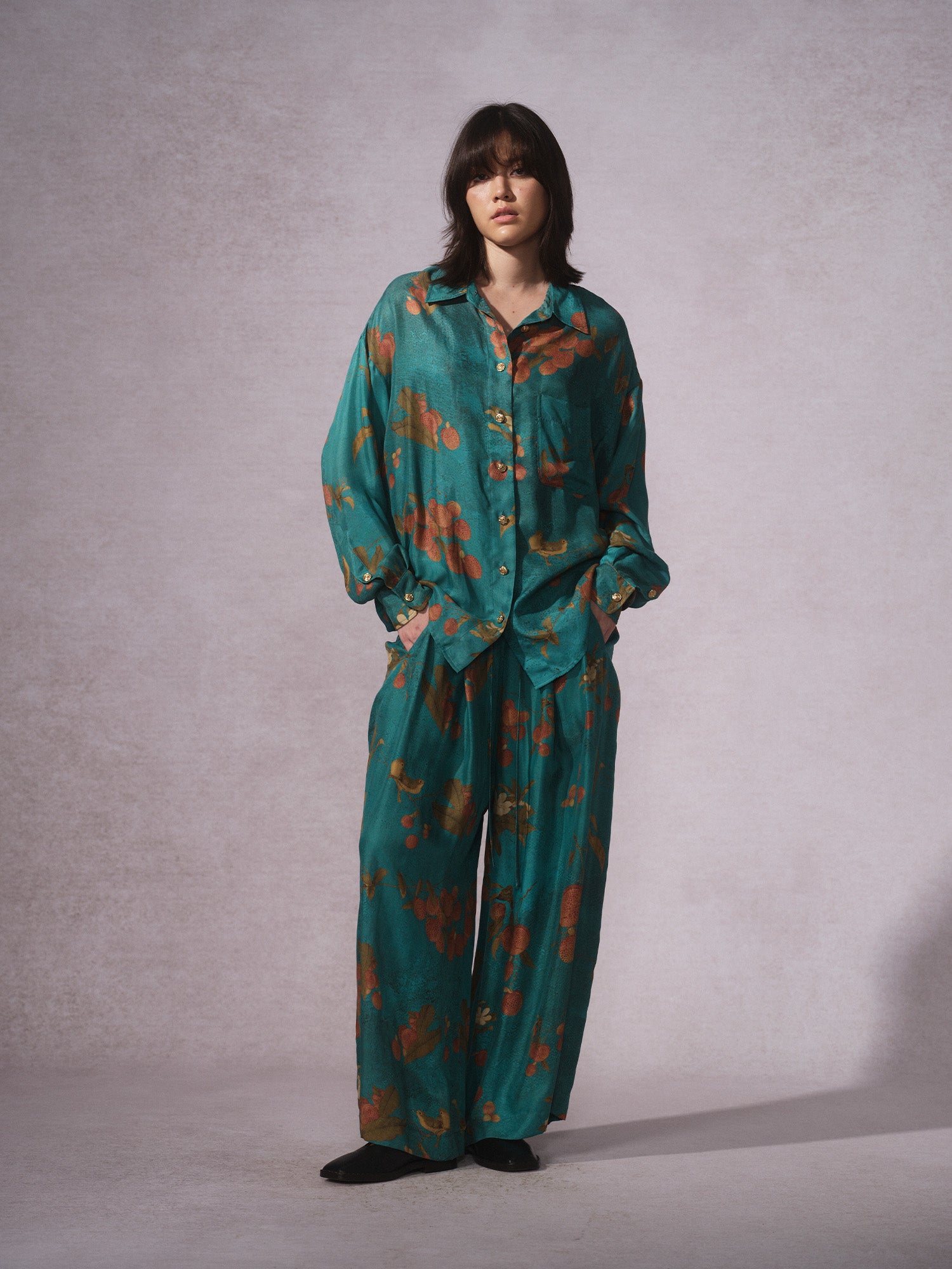 26SS 青荔枝印花铜氨长袖衬衫1