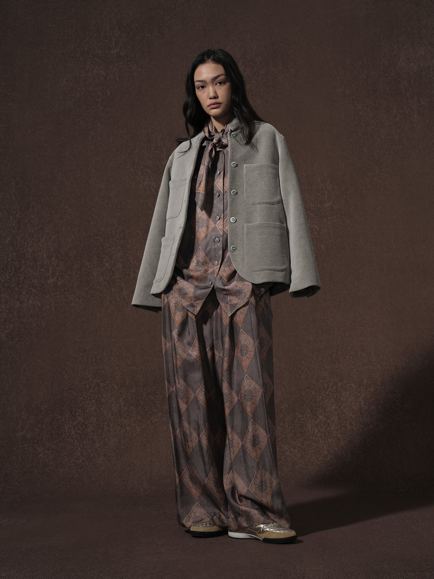 Printed Cupro Trousers