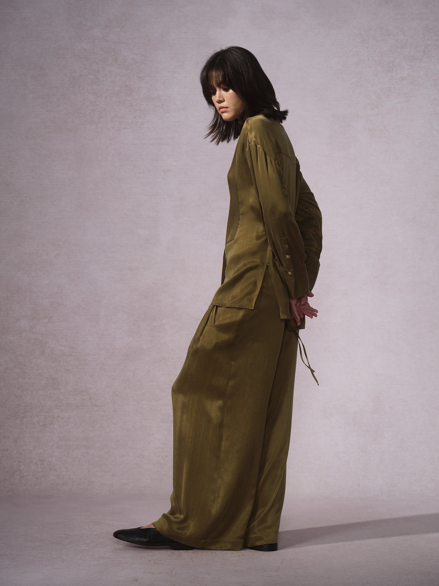 26SS 橄榄绿铜氨棉复古衬衫2