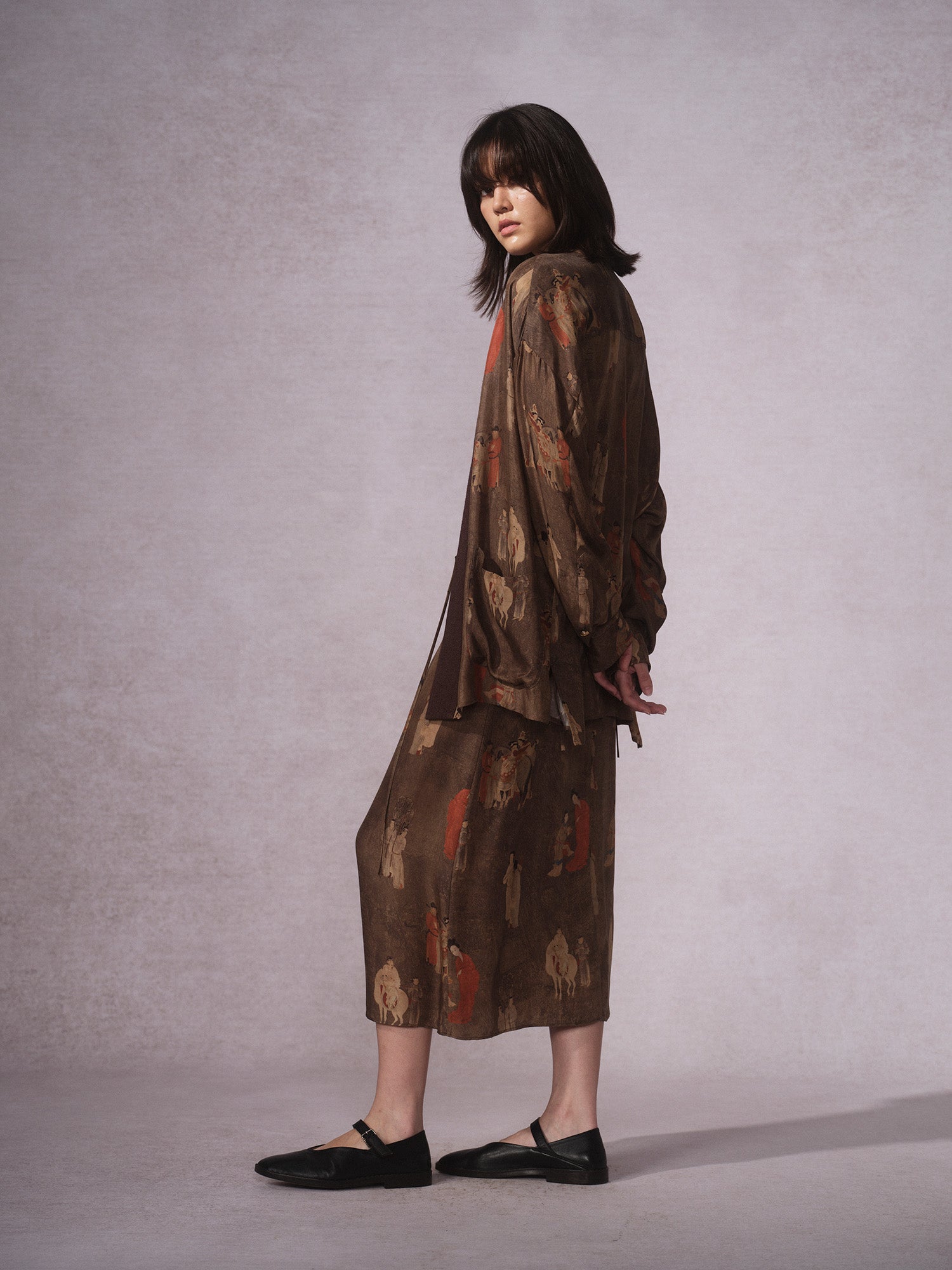 26SS 古铜人印花铜氨道袍衬衫2