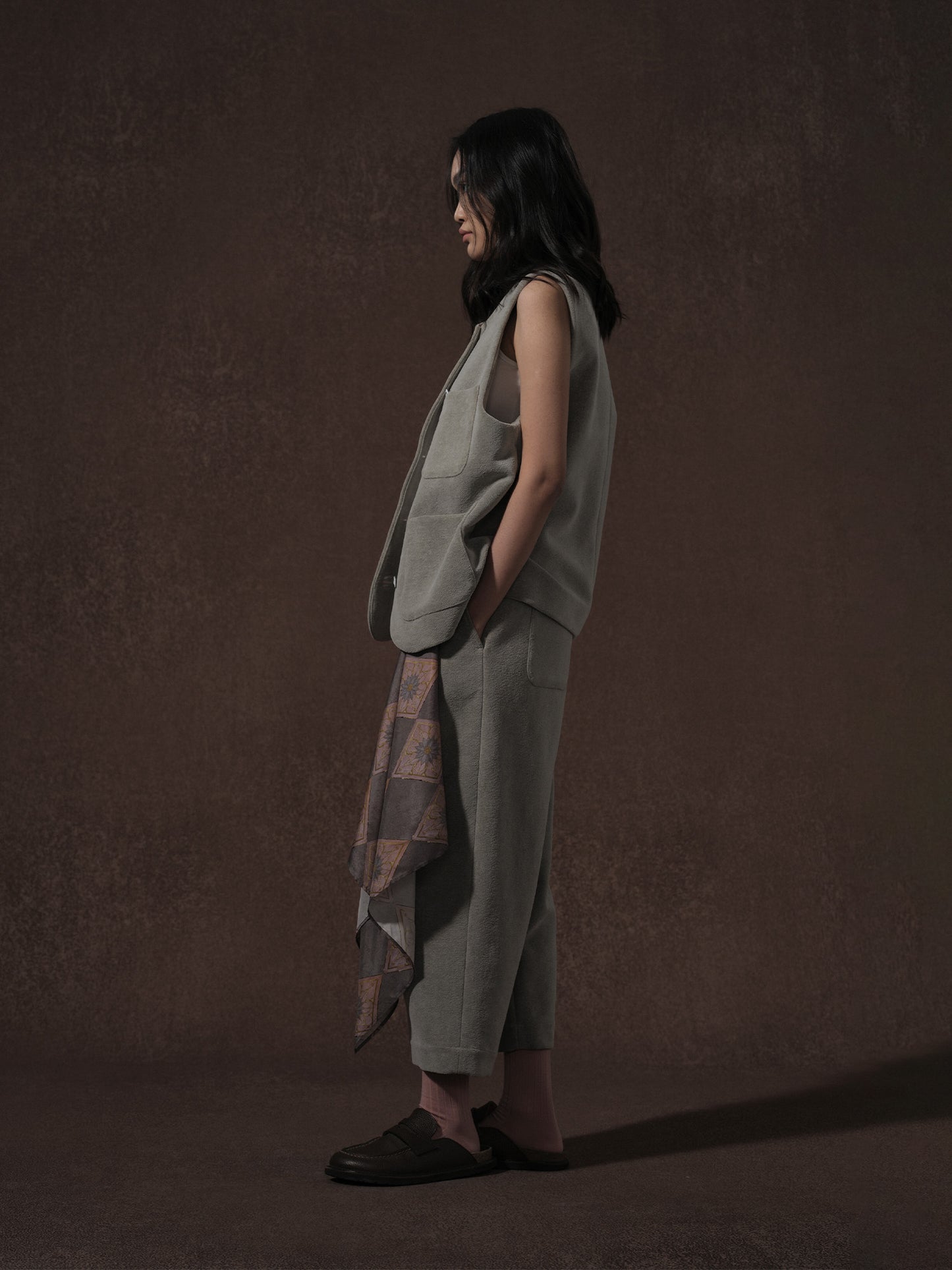 Printed Cupro Square Scarf