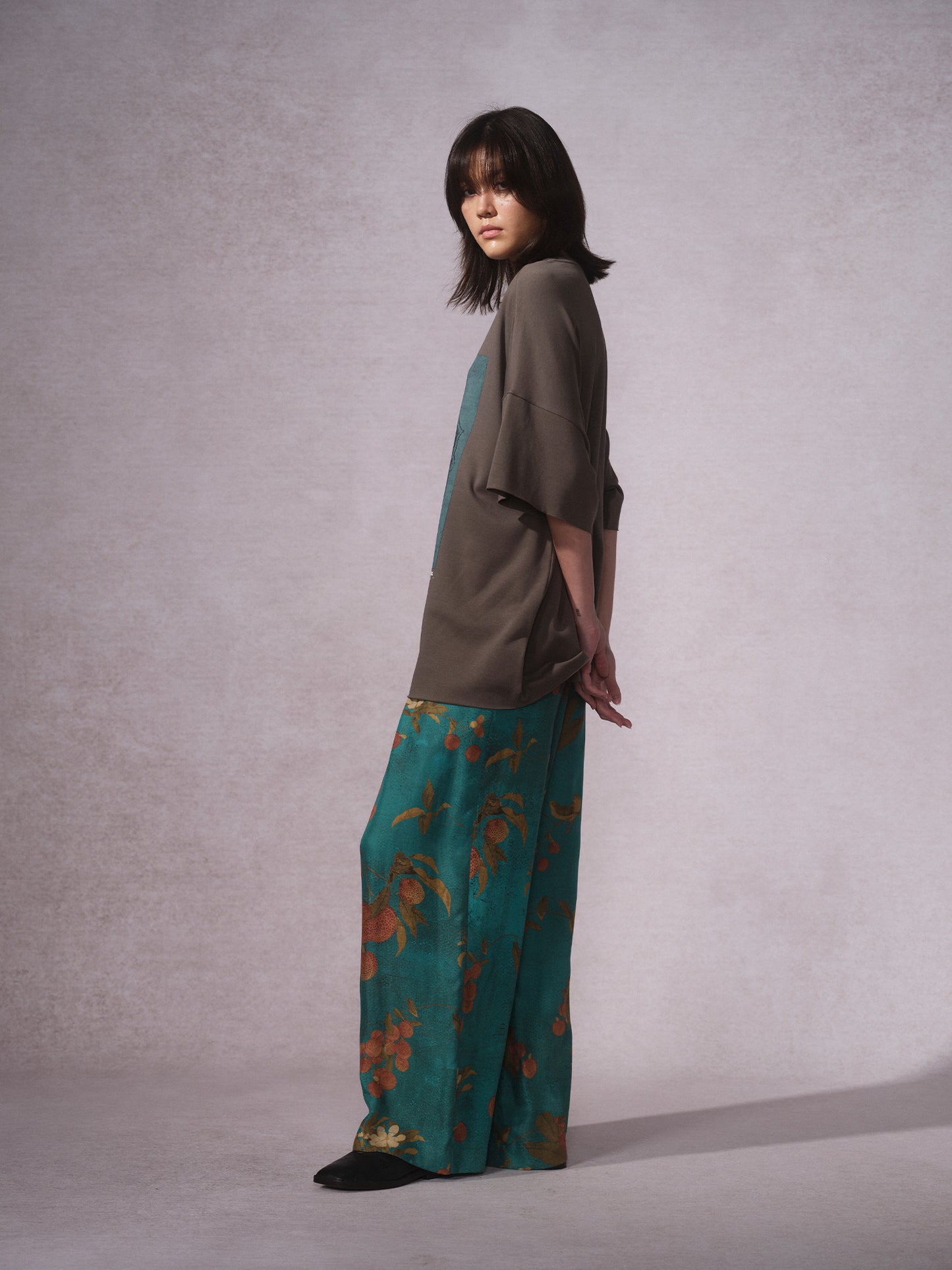 26SS 青牡丹印花T恤2