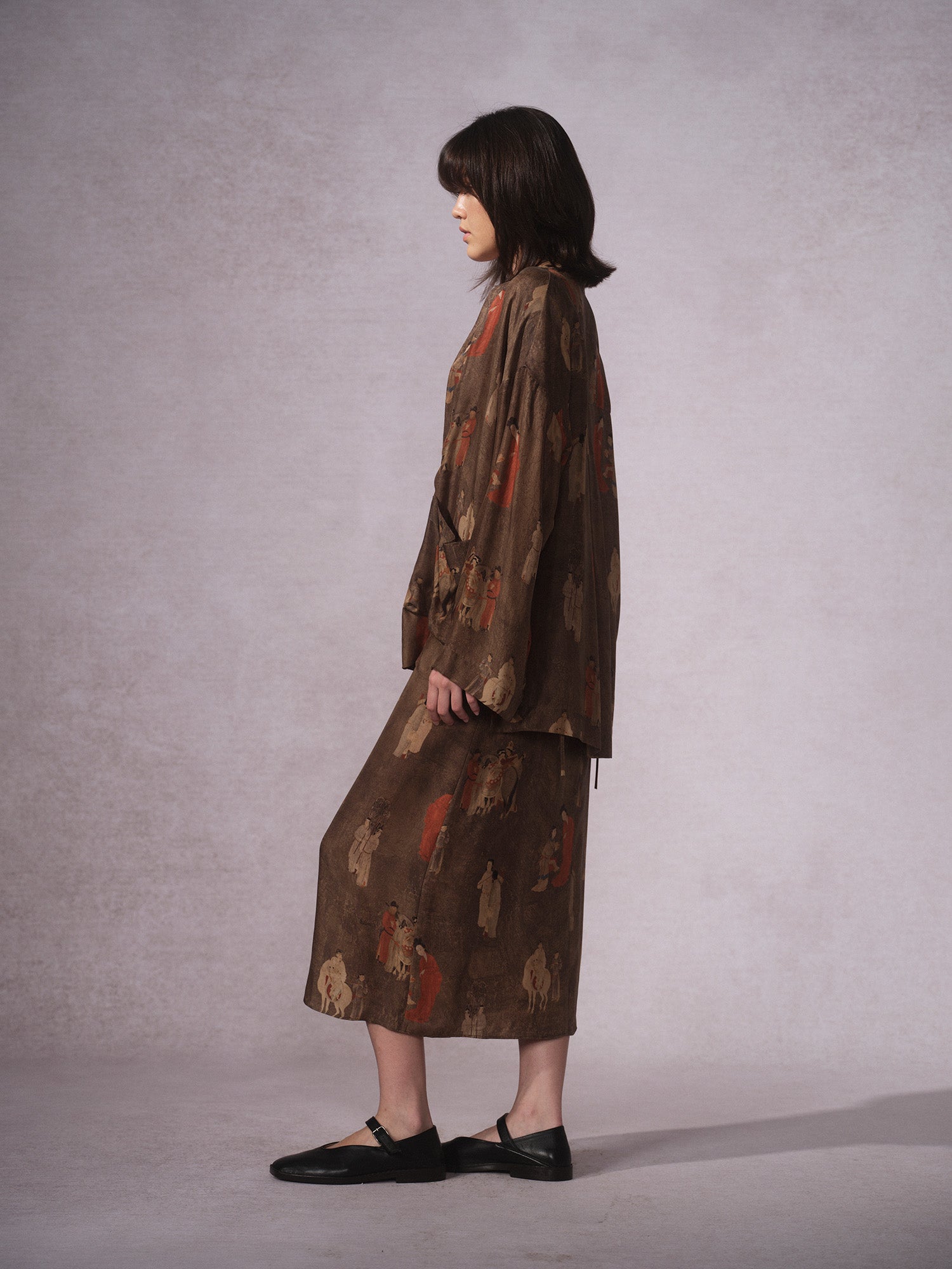 26SS 古铜人印花铜氨道袍2