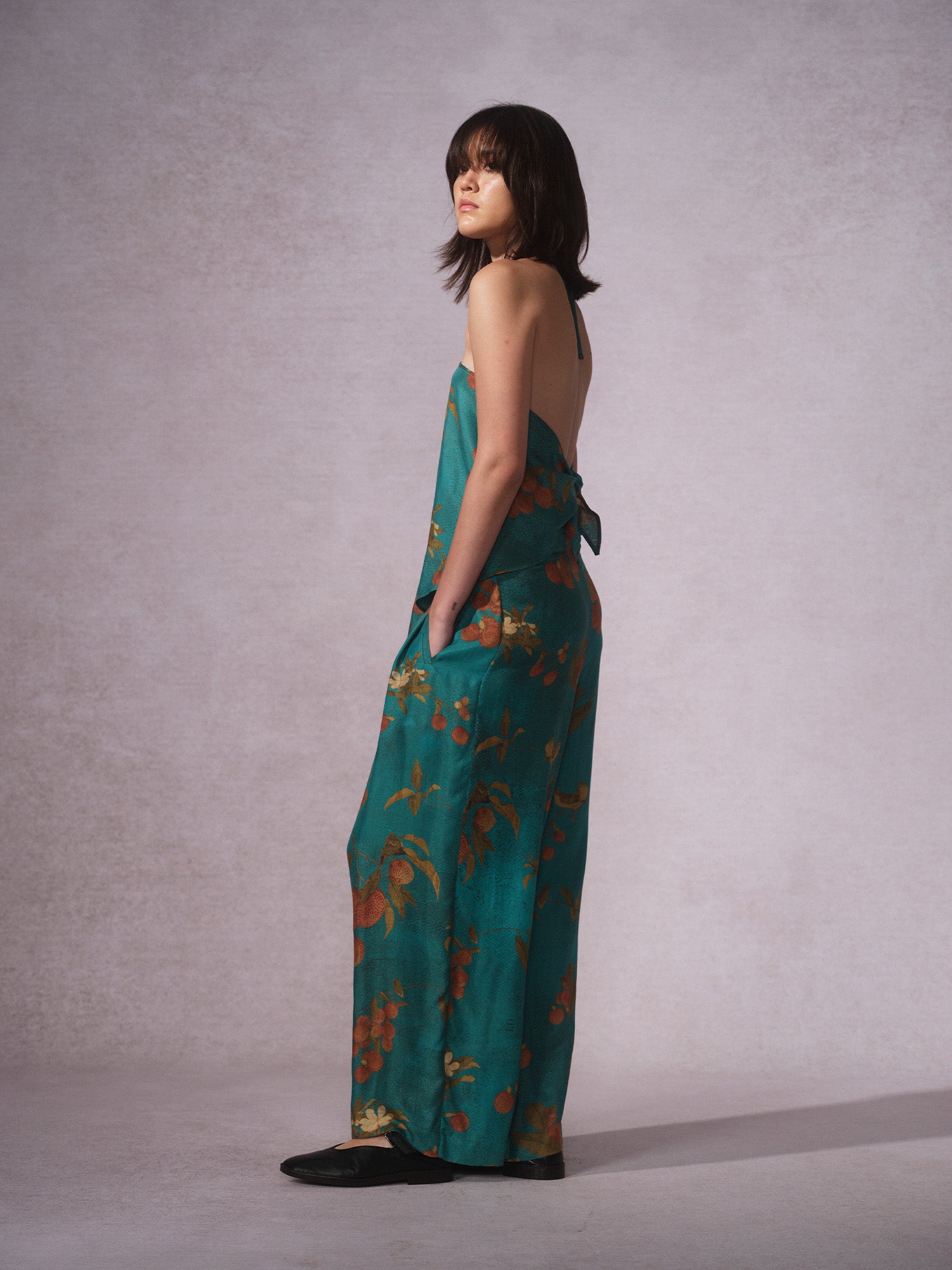 26SS 青荔枝印花铜氨挂脖抹胸2