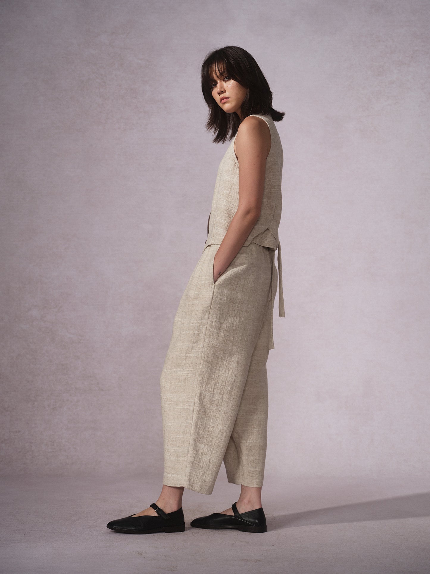 26SS 提花麻气球裤马甲3