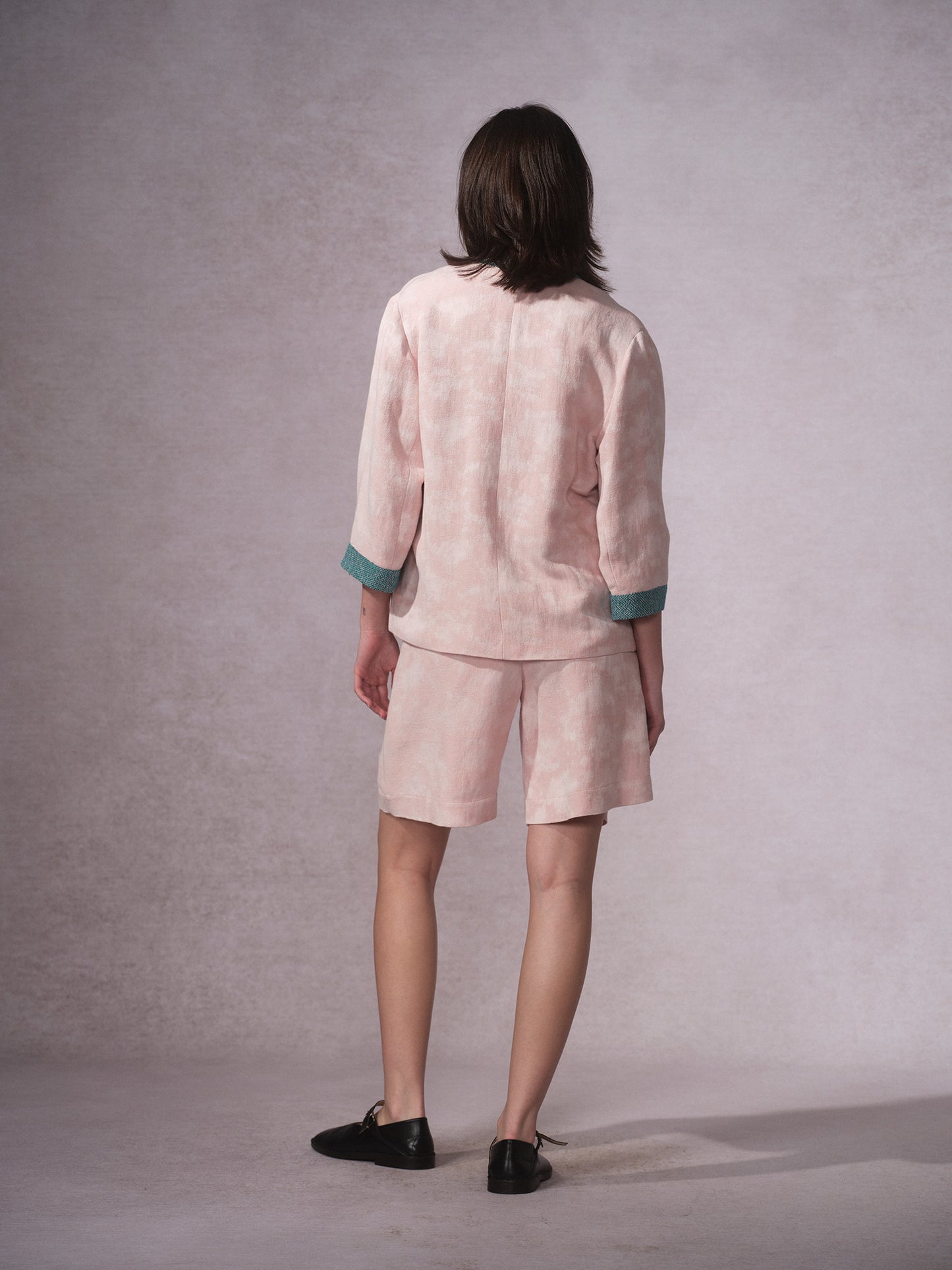 26SS 粉迷彩道袍夹克短裤3