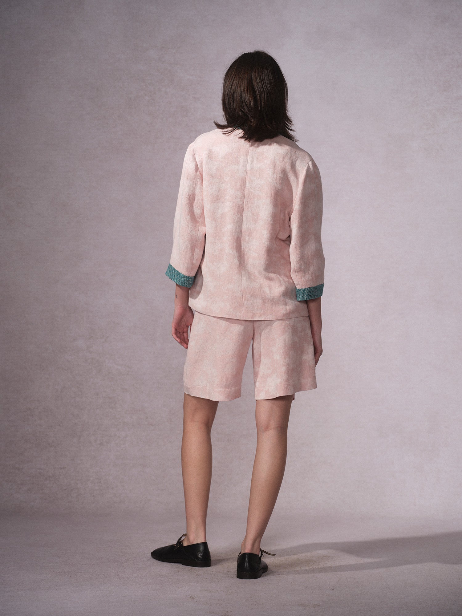 26SS 粉迷彩道袍夹克短裤3