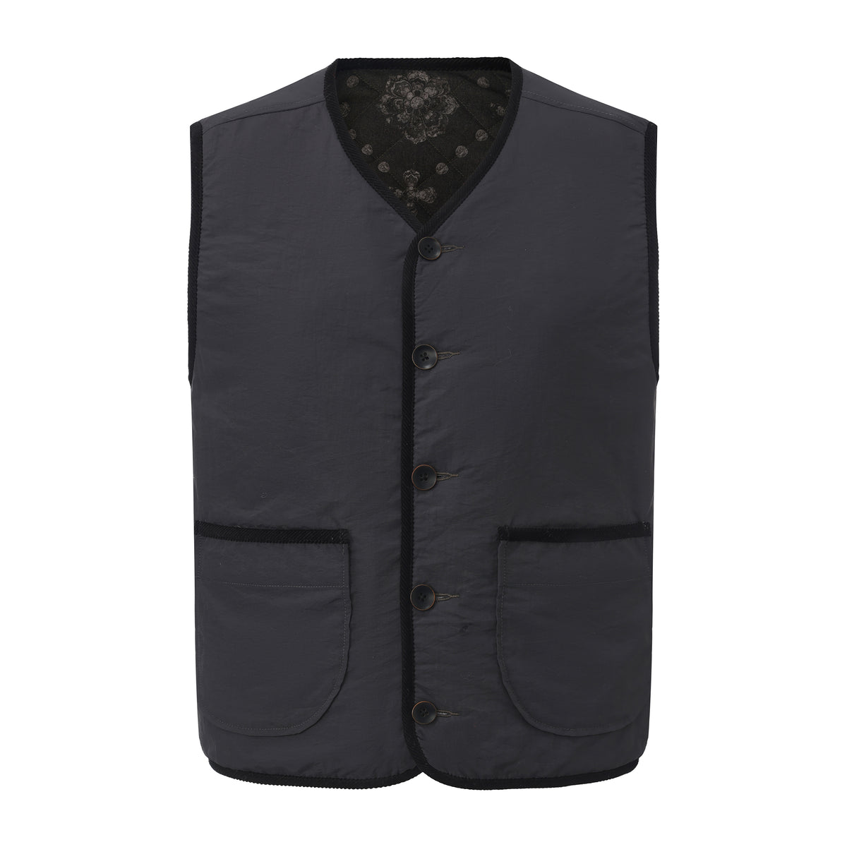 Reversible Printed Quilted Vest