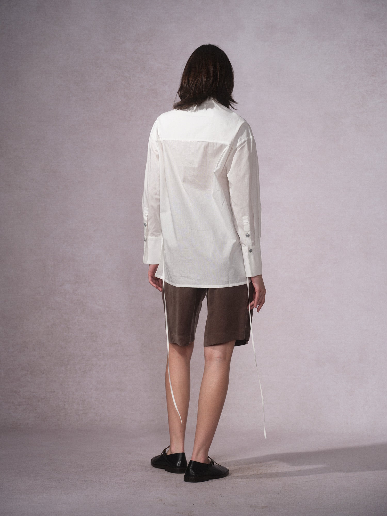 26SS 白色棉麻复古衬衫纯铜氨短裤3