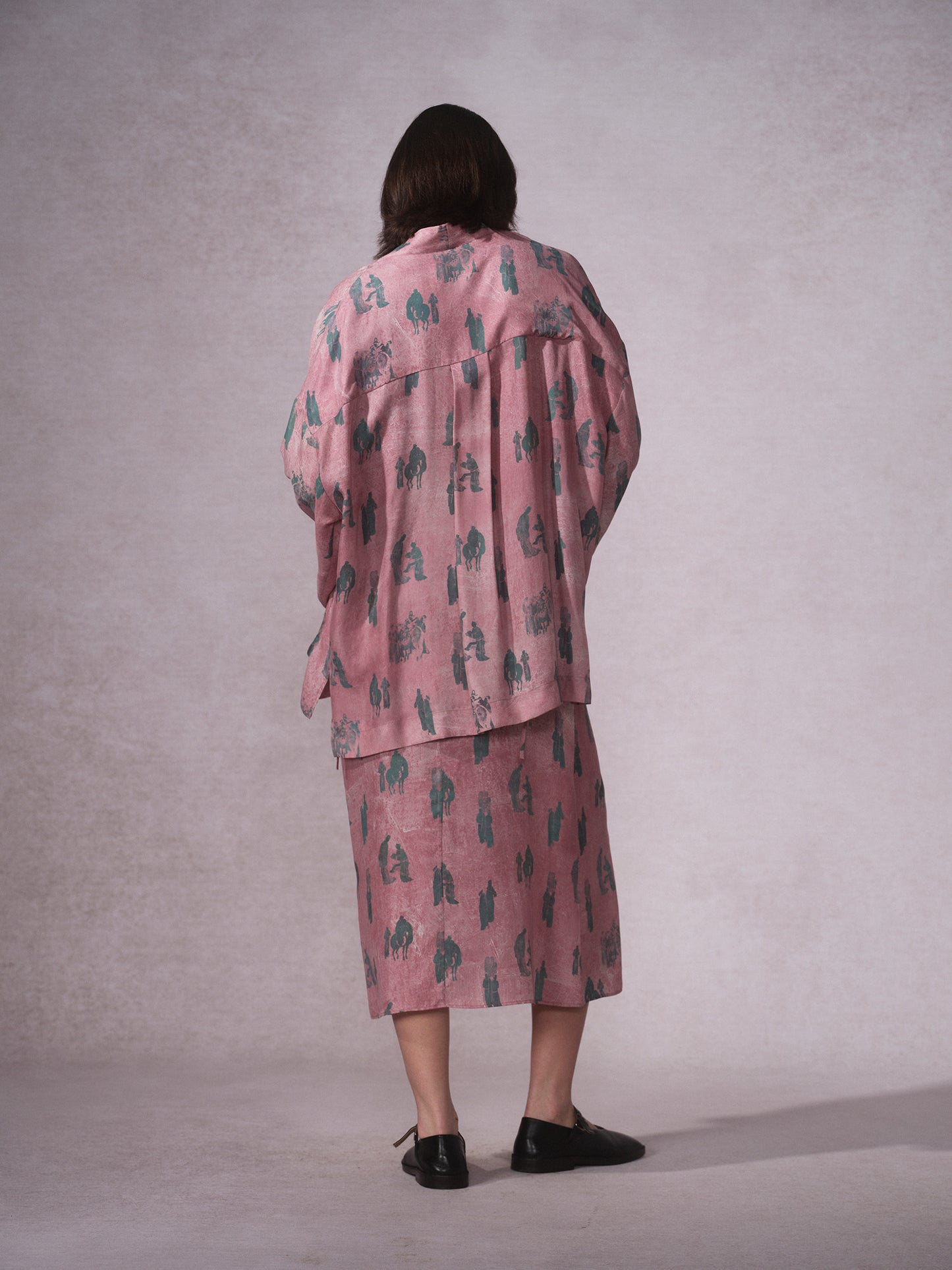 26SS 粉青铜印花铜氨道袍4