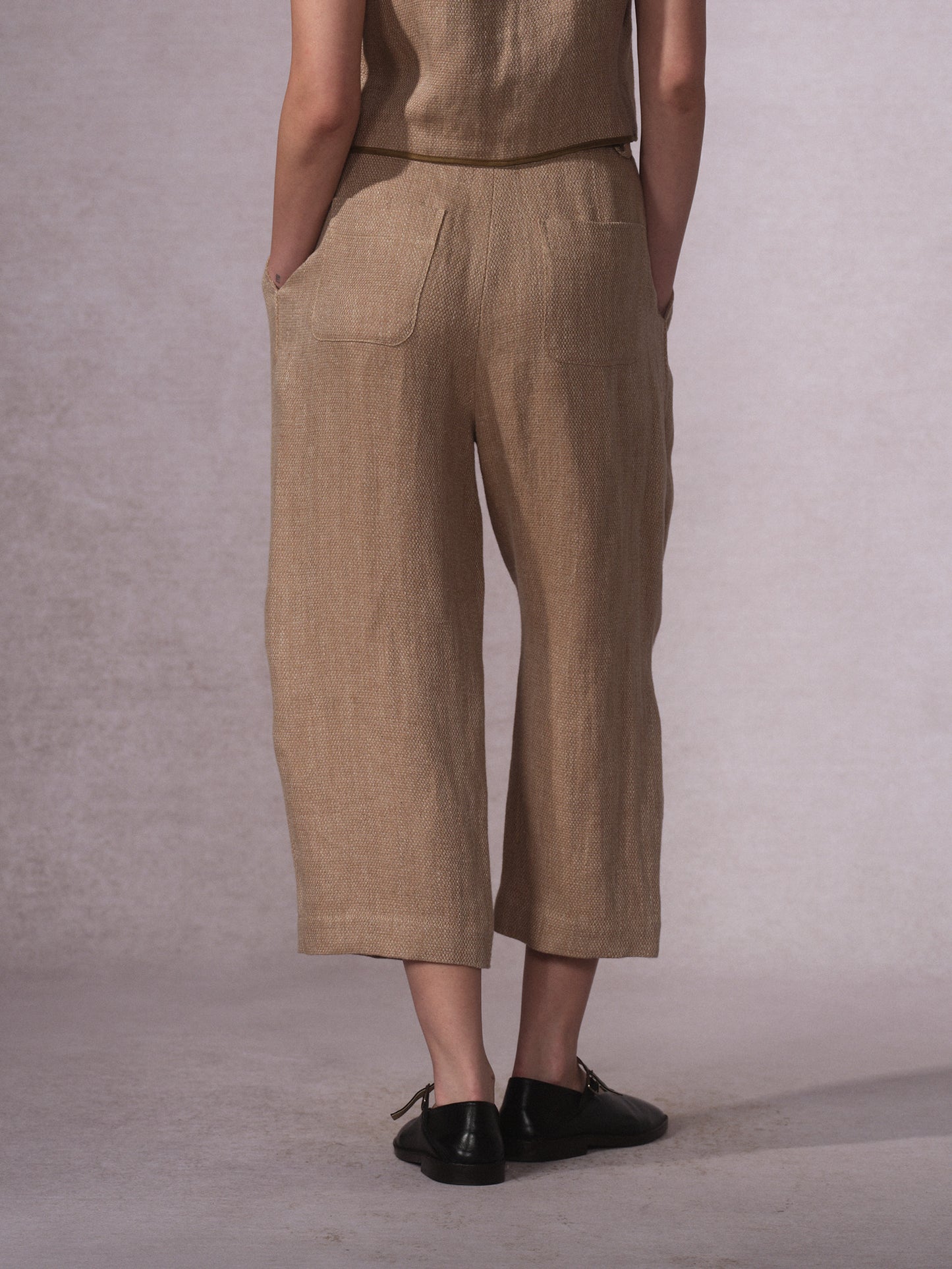 26SS 沉香黄麻九分裤2