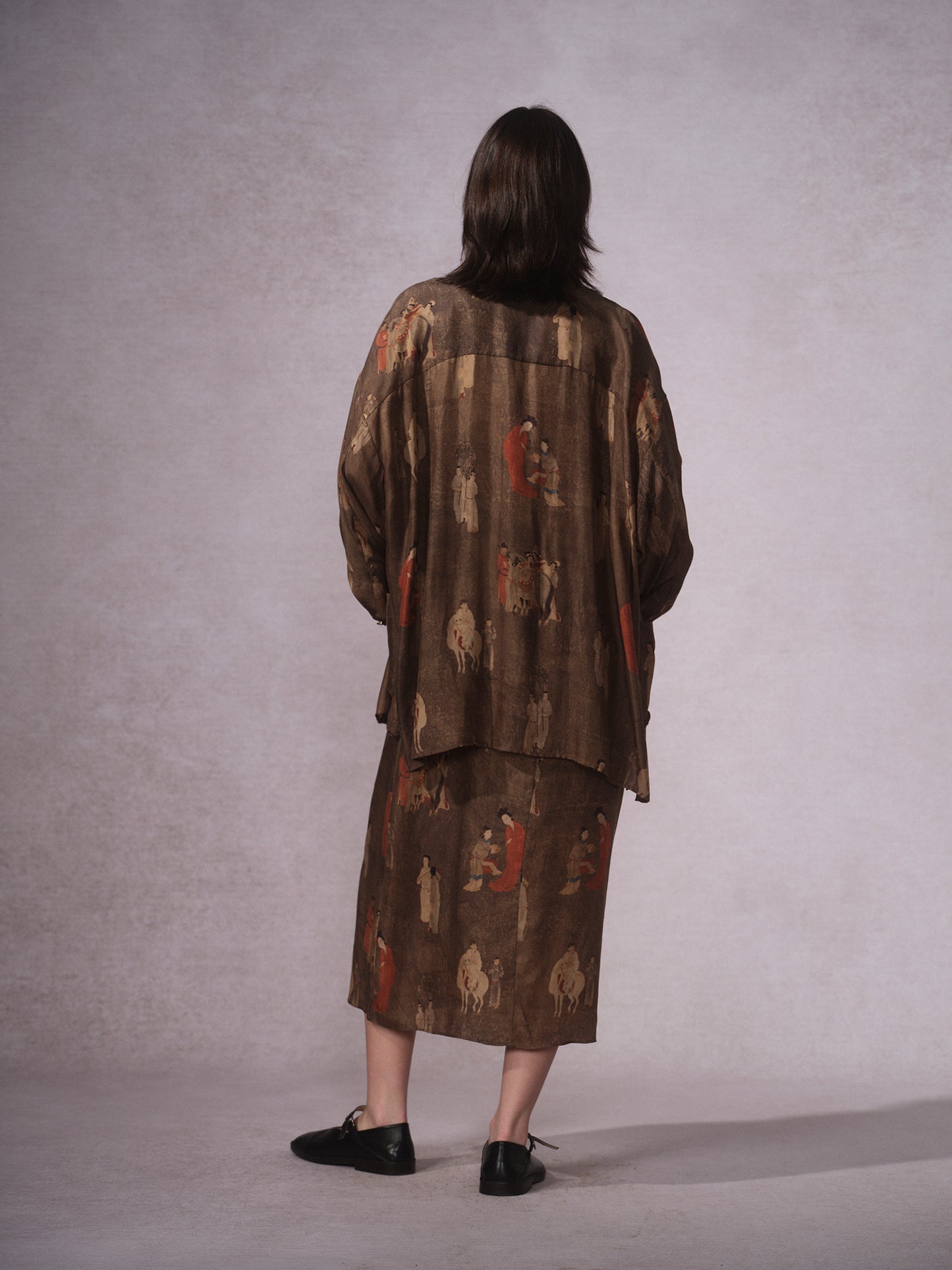 26SS 古铜人印花铜氨道袍衬衫3