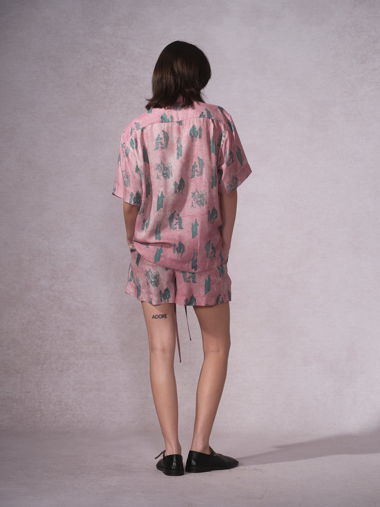 26SS 粉青铜印花铜氨短裤短袖衬衫6