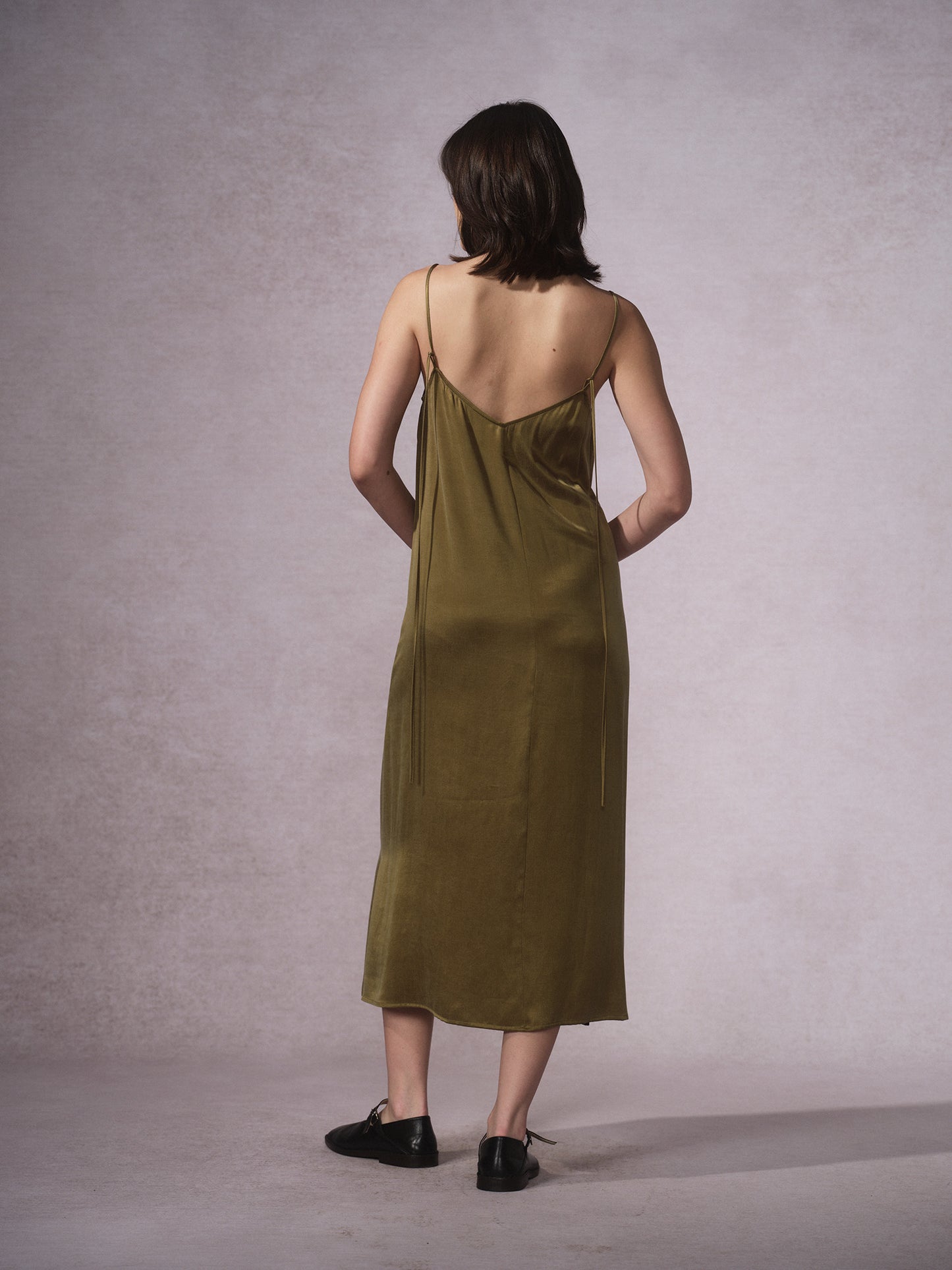 26SS 橄榄绿铜氨棉连衣裙4