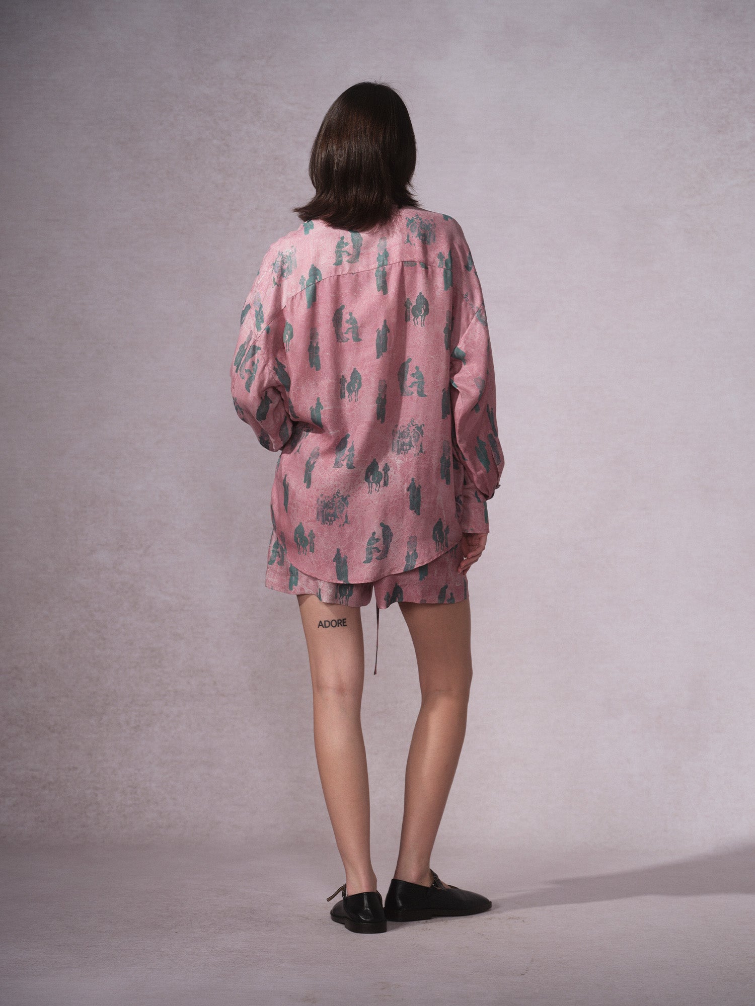 26SS 粉青铜印花铜氨衬衫短裤3