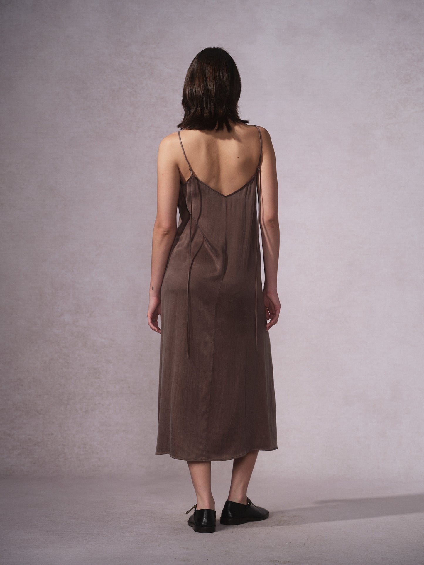 Cupro Slit Dress