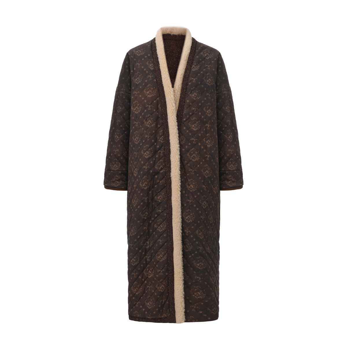 Reversible Wool Quilted Long Coat