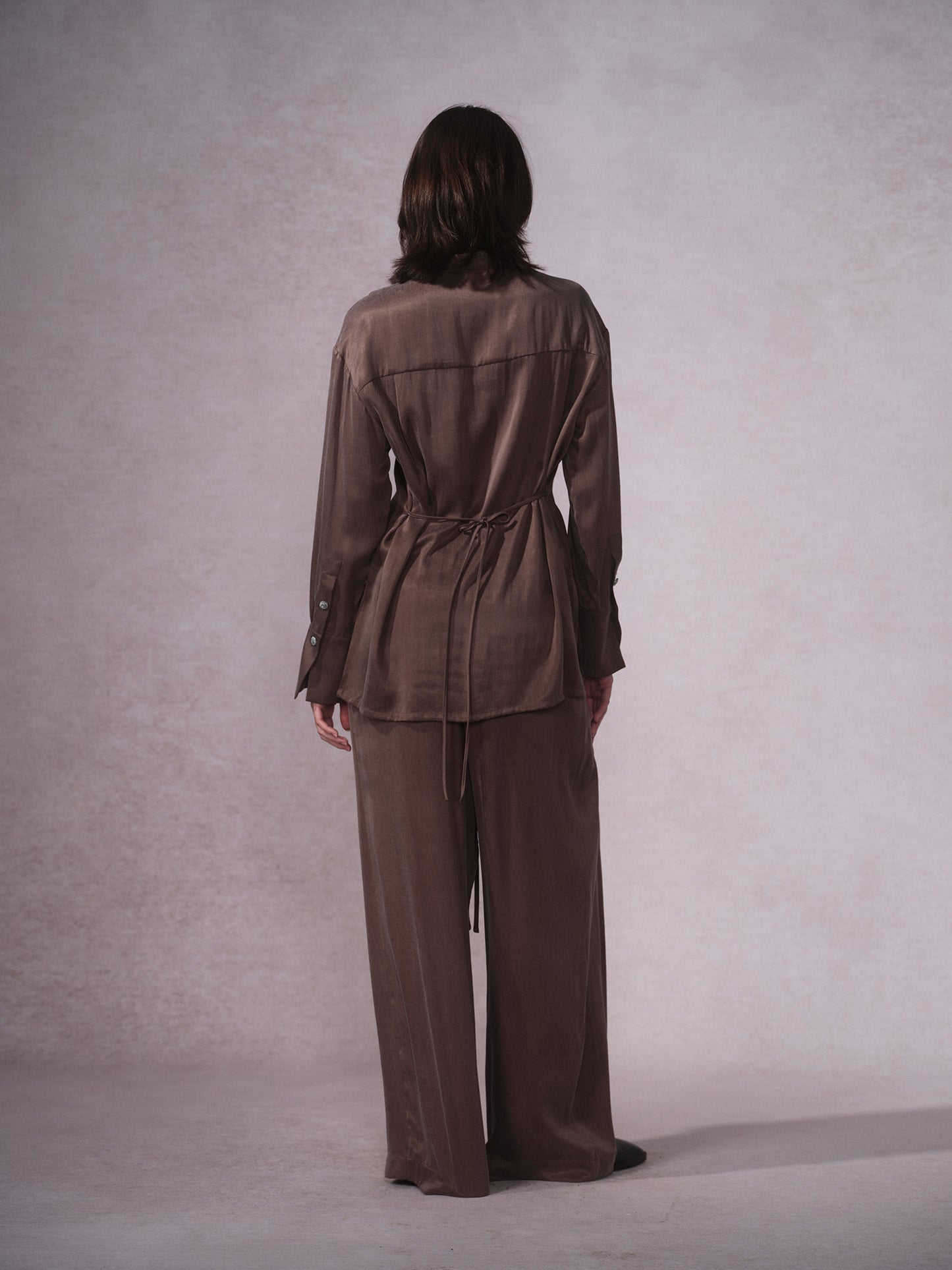 Cupro Long-Sleeve Shirt