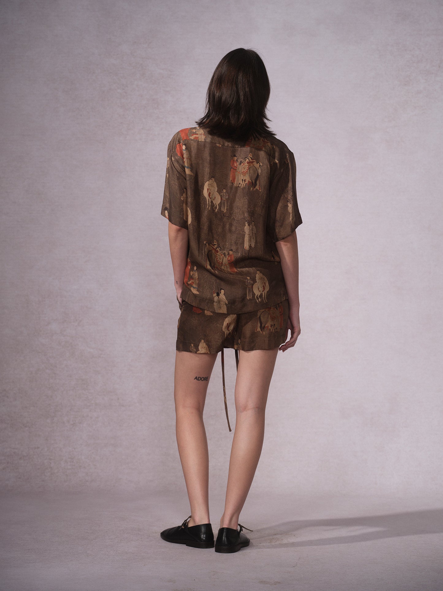 26SS 古铜人印花铜氨短裤古巴领3