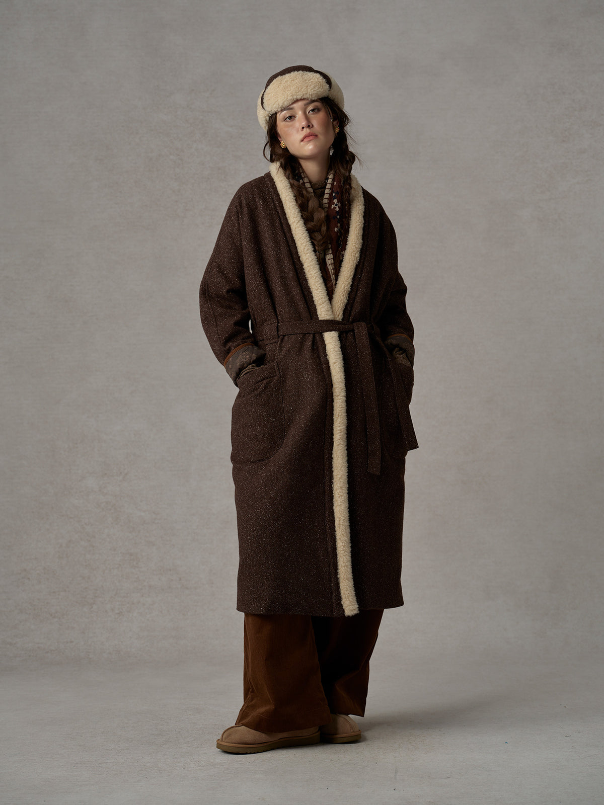 Reversible Wool Quilted Long Coat
