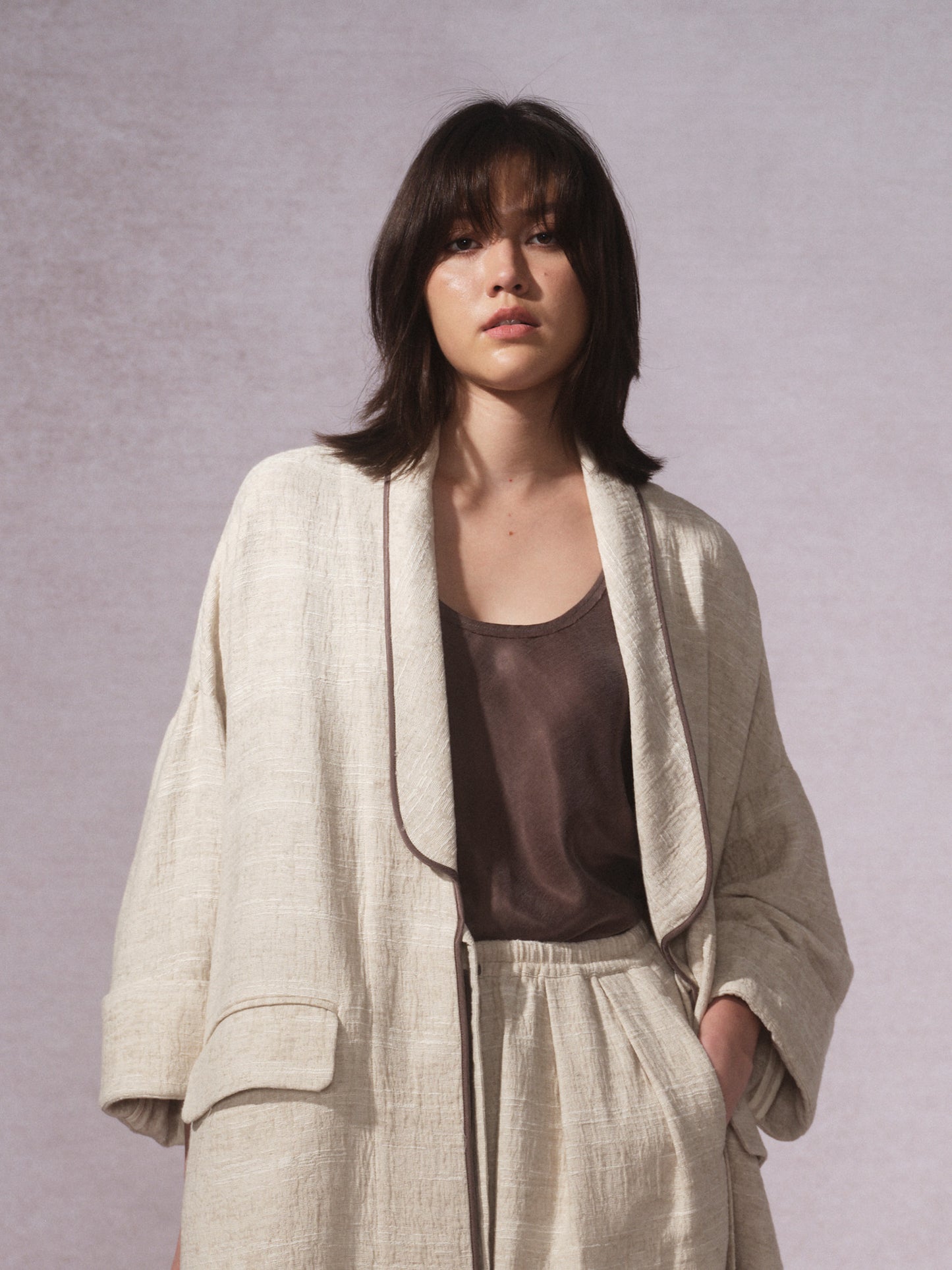 26SS 提花麻袍子0