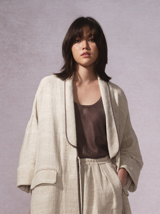 26SS 提花麻袍子0