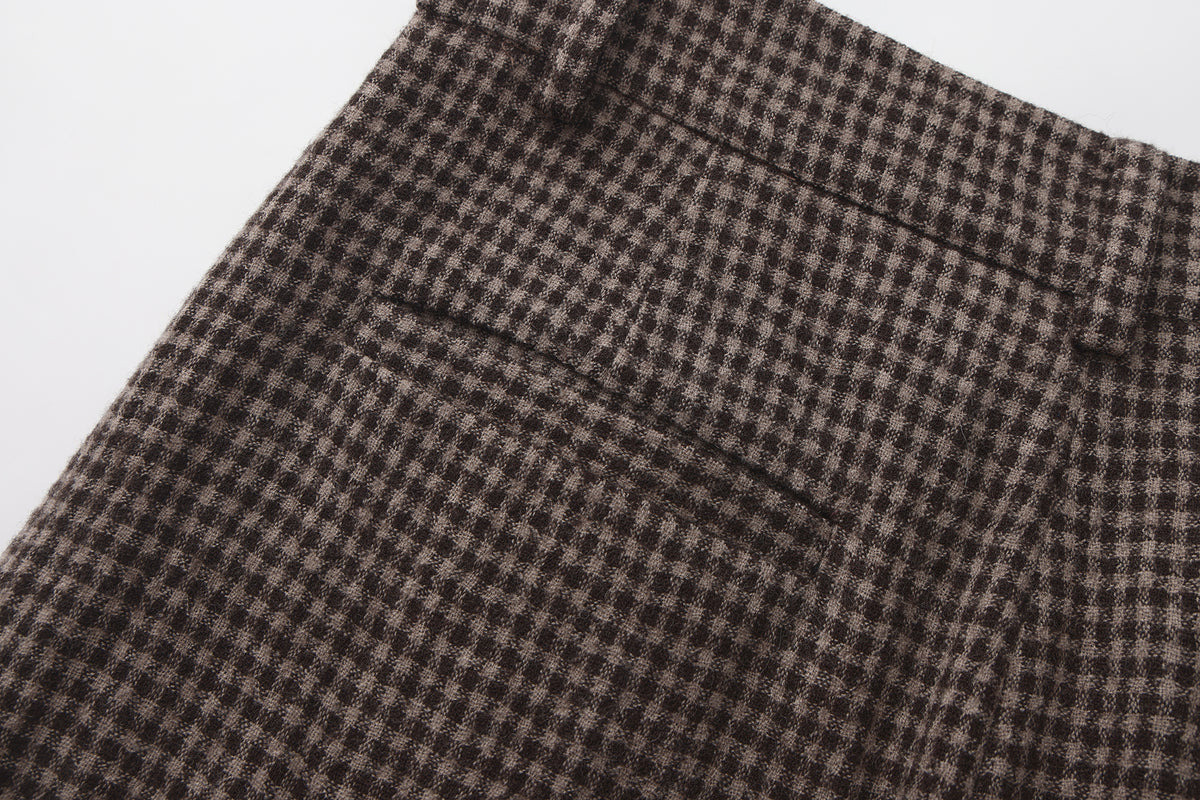 Plaid Wool Trousers
