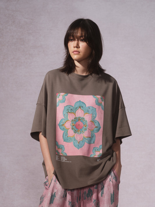 26SS 粉莲花印花T恤0