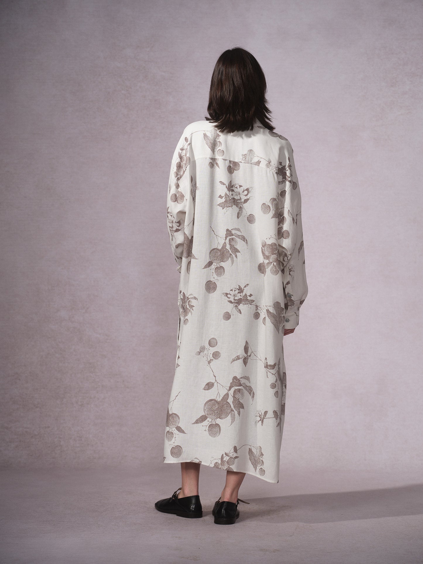 Linen Cotton Printed Long Robe