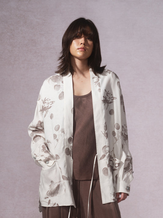 Linen Cotton Printed Kimono