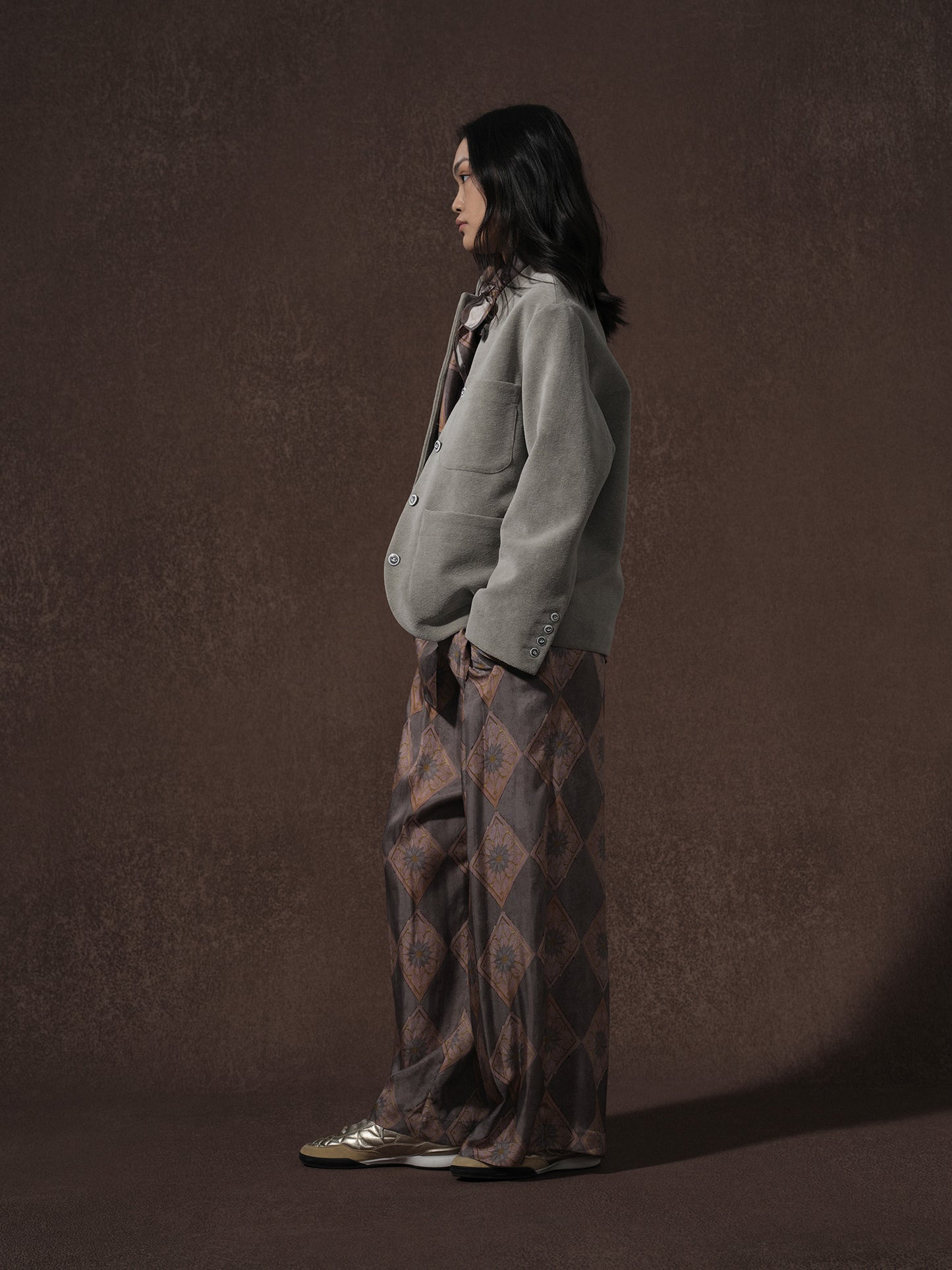 Printed Cupro Trousers