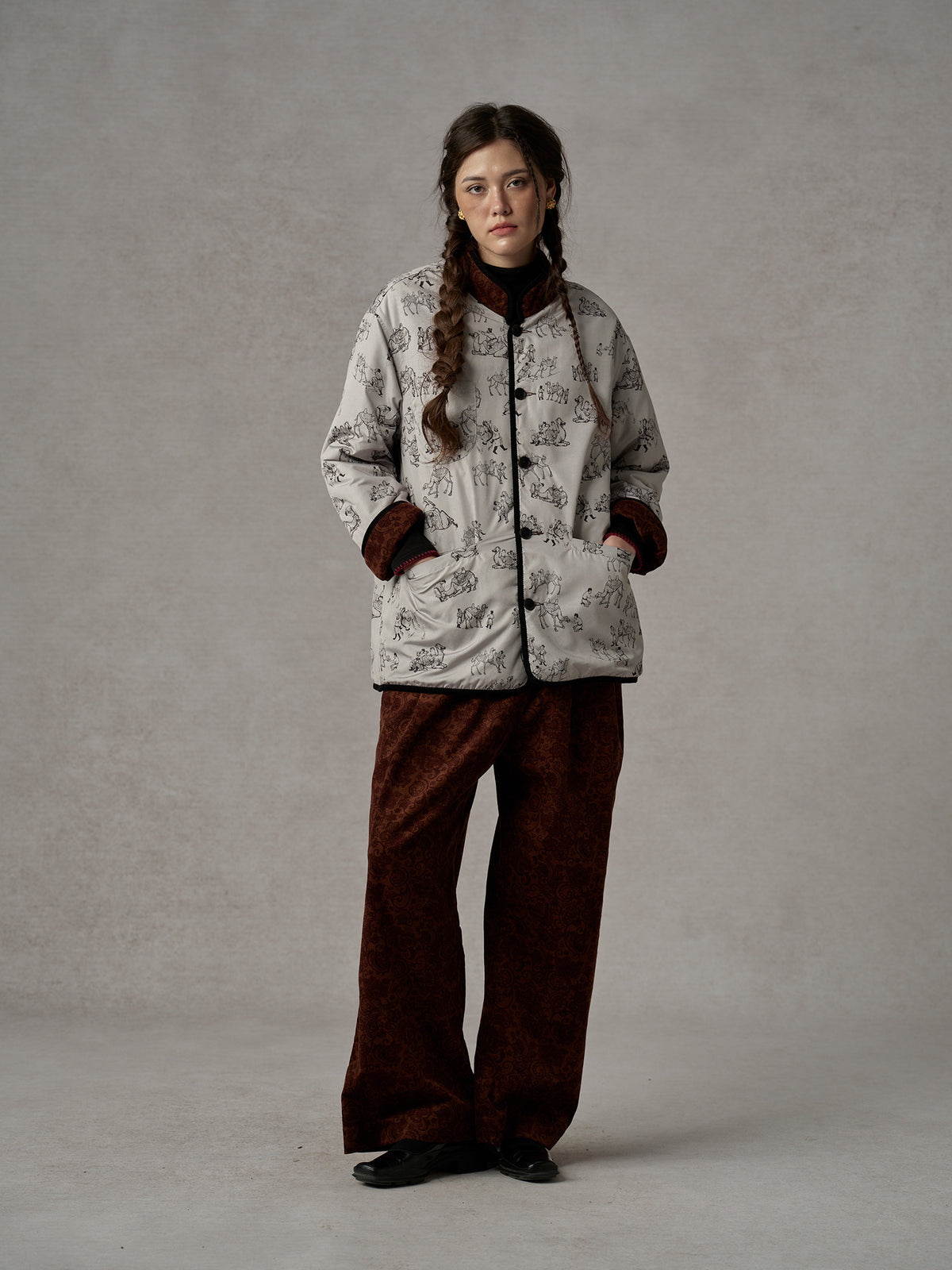 Reversible Printed Quilted Jacket 