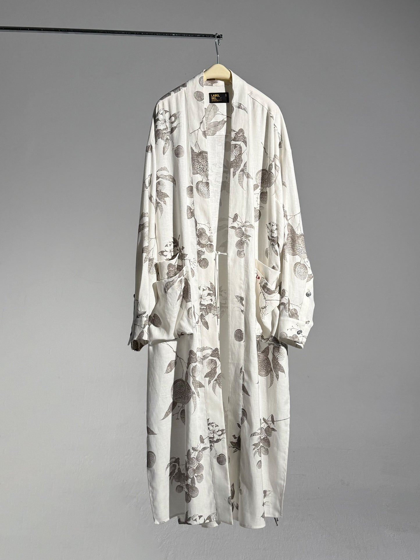 Linen Cotton Printed Long Robe