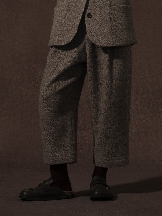 Wool Cropped Trousers