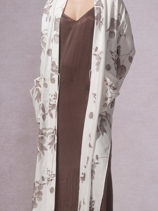 Linen Cotton Printed Long Robe