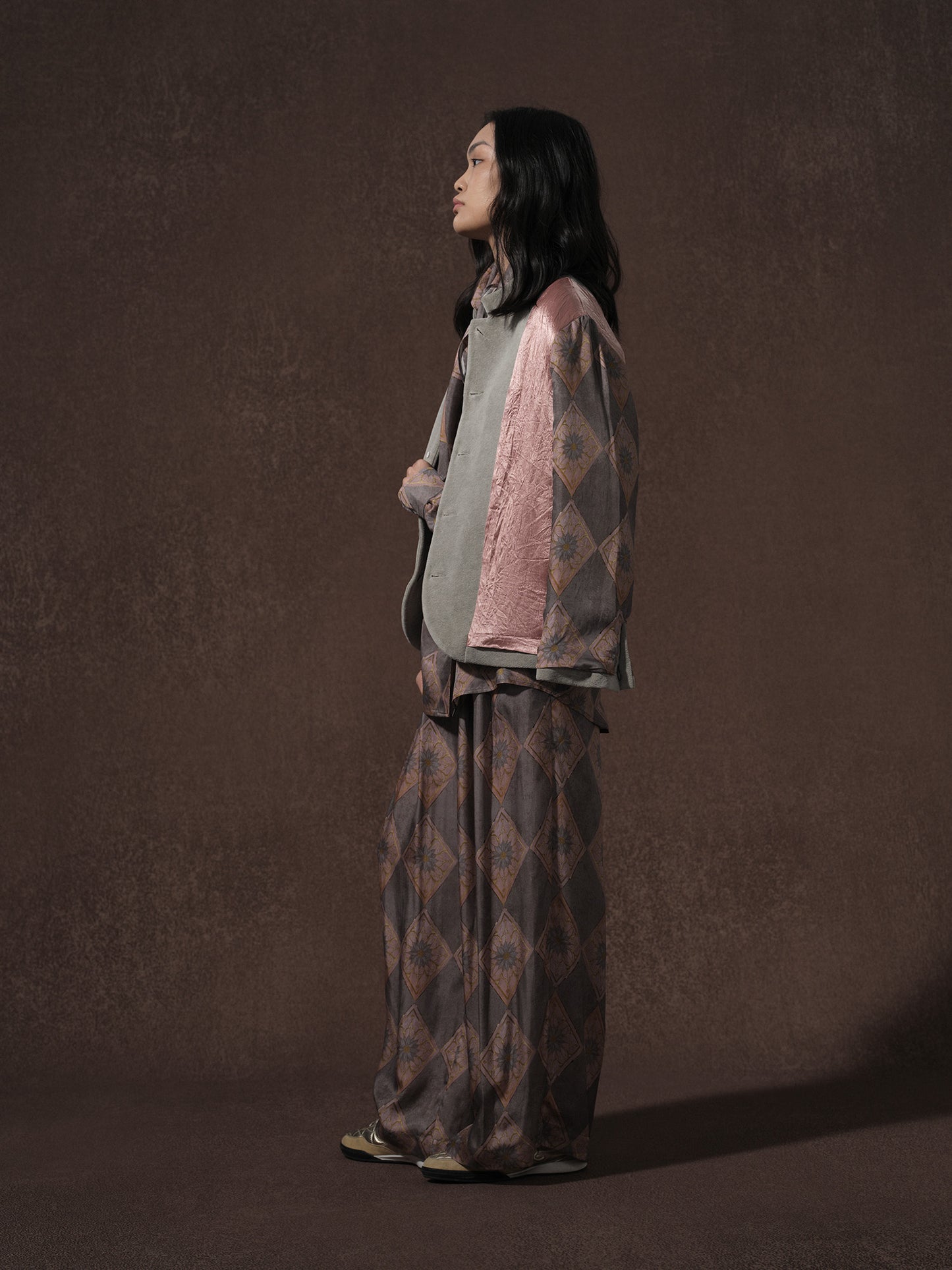 Printed Cupro Trousers