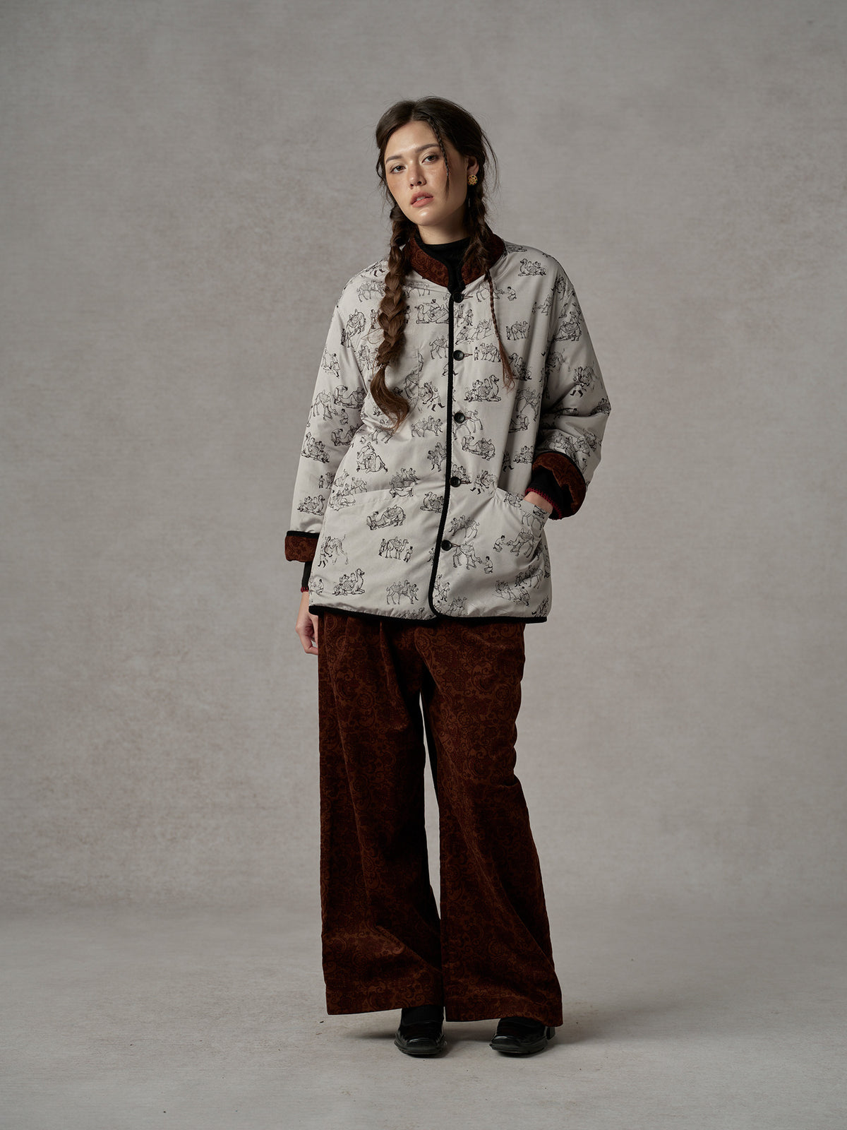 Reversible Printed Quilted Jacket 